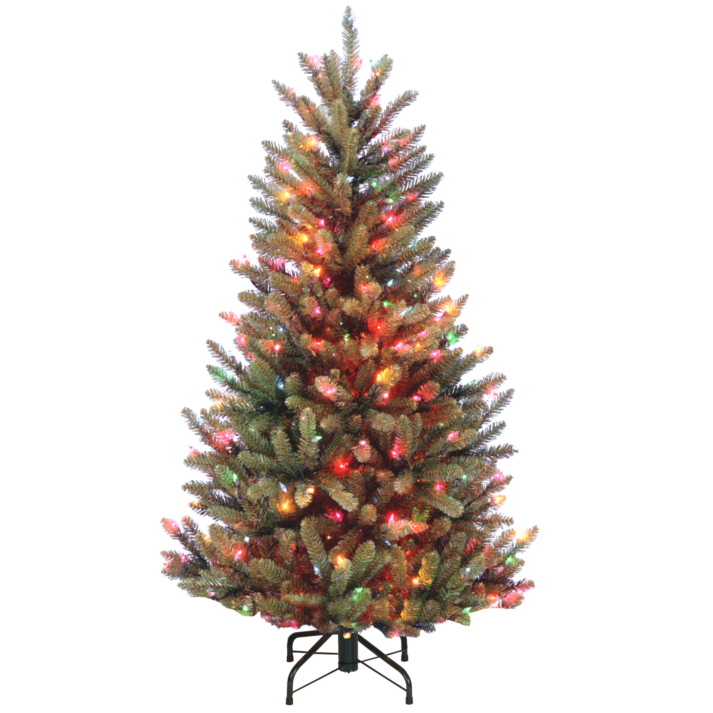 4.5 ft. Pre-Lit Natural Fraser Fir Slim Tree with Multicolor Lights