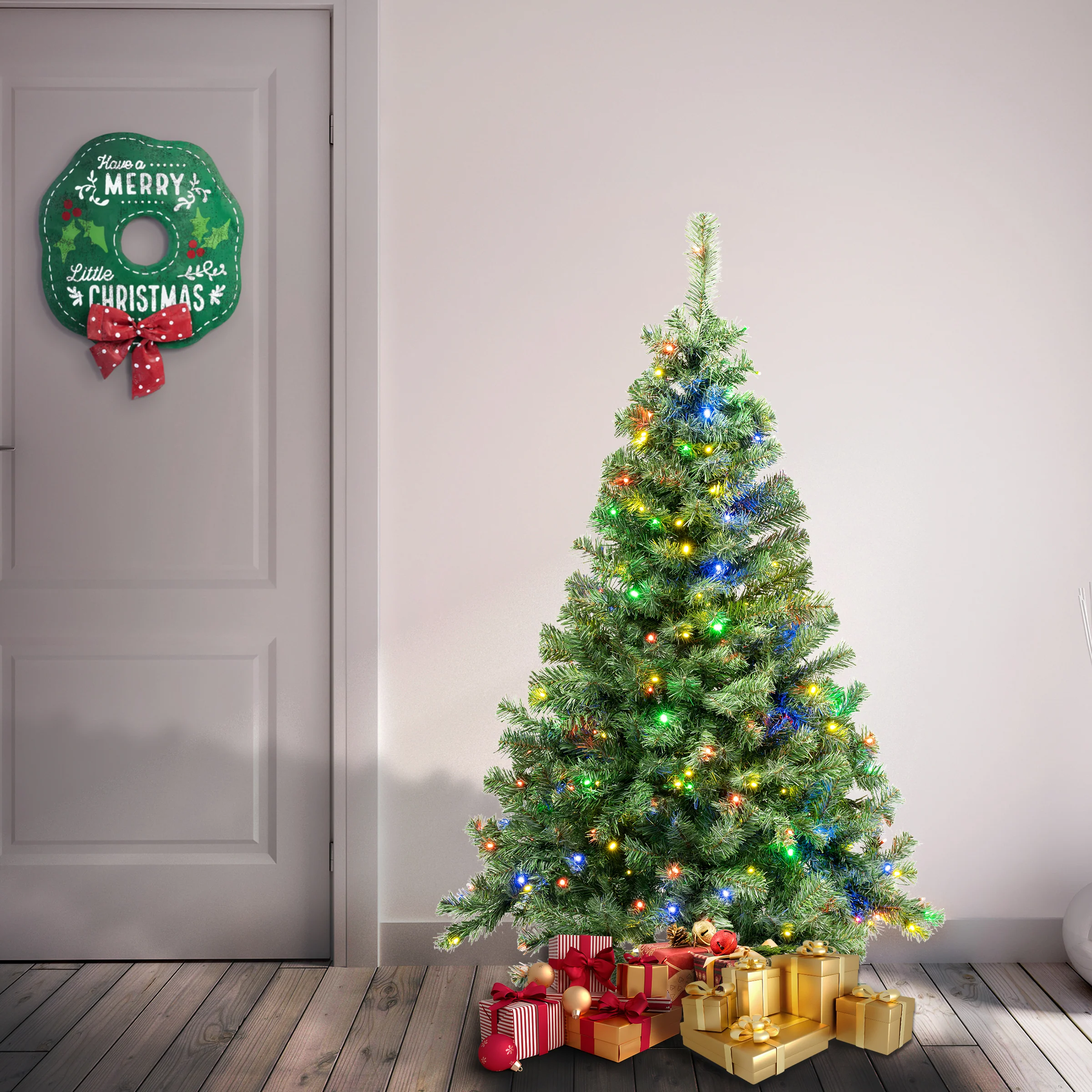 4.5 ft. Pre-Lit Sagamore Tree with Multi LED Lights - Image 2