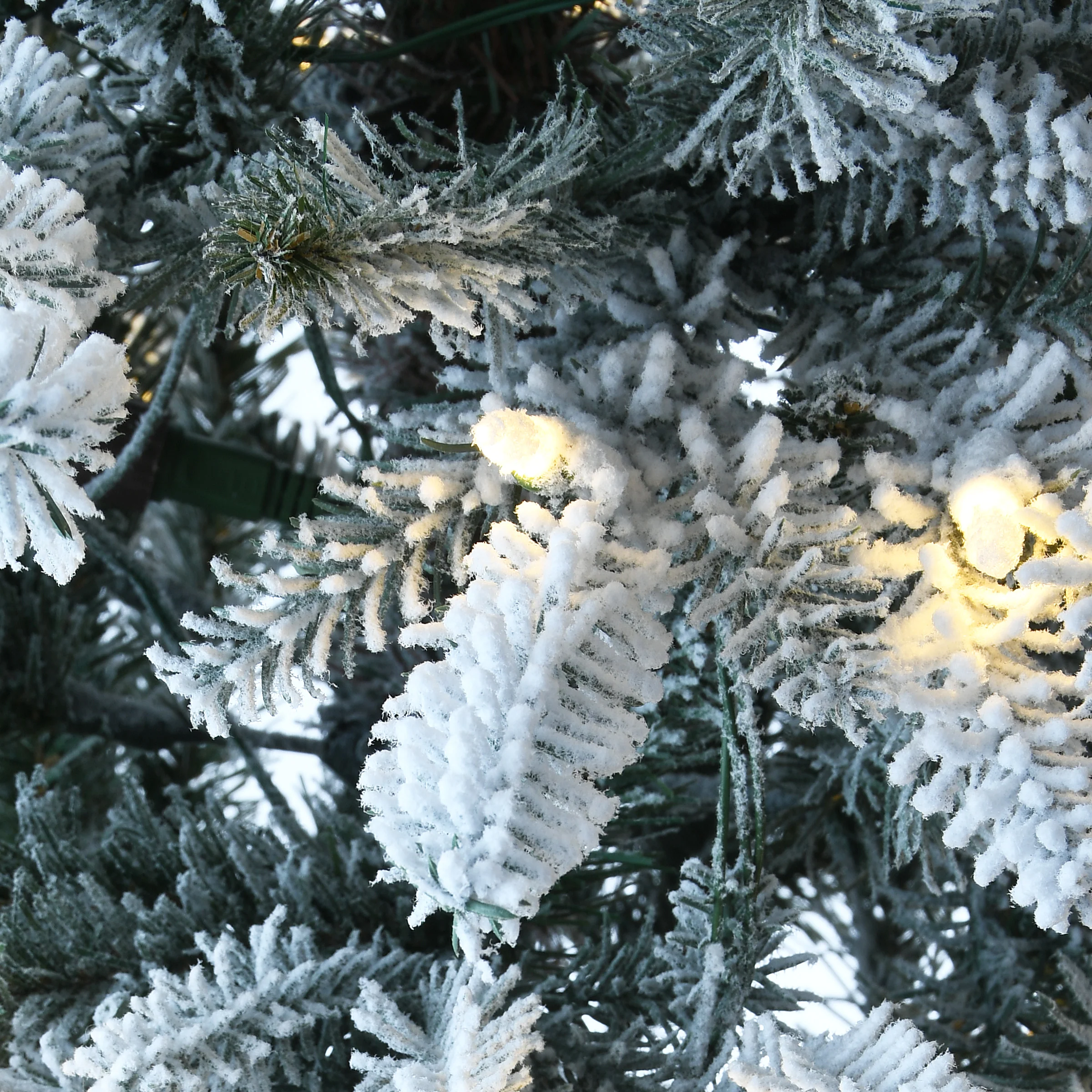 4.5 ft. Pre-Lit Snowy Alpine Fir Tree with LED Lights, Plug-In - Image 3