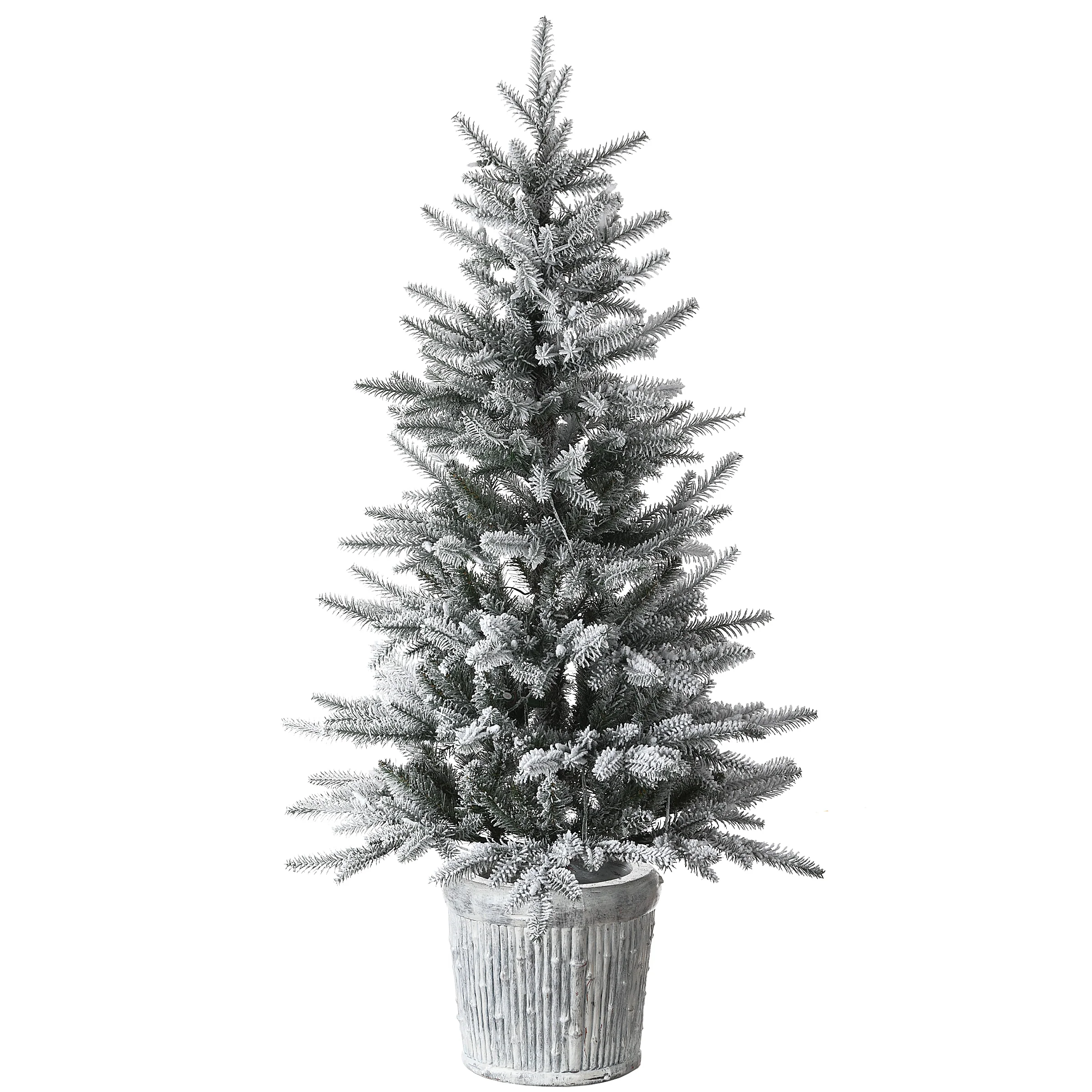 4.5 ft. Pre-Lit Snowy Alpine Fir Tree with LED Lights, Plug-In - Image 5