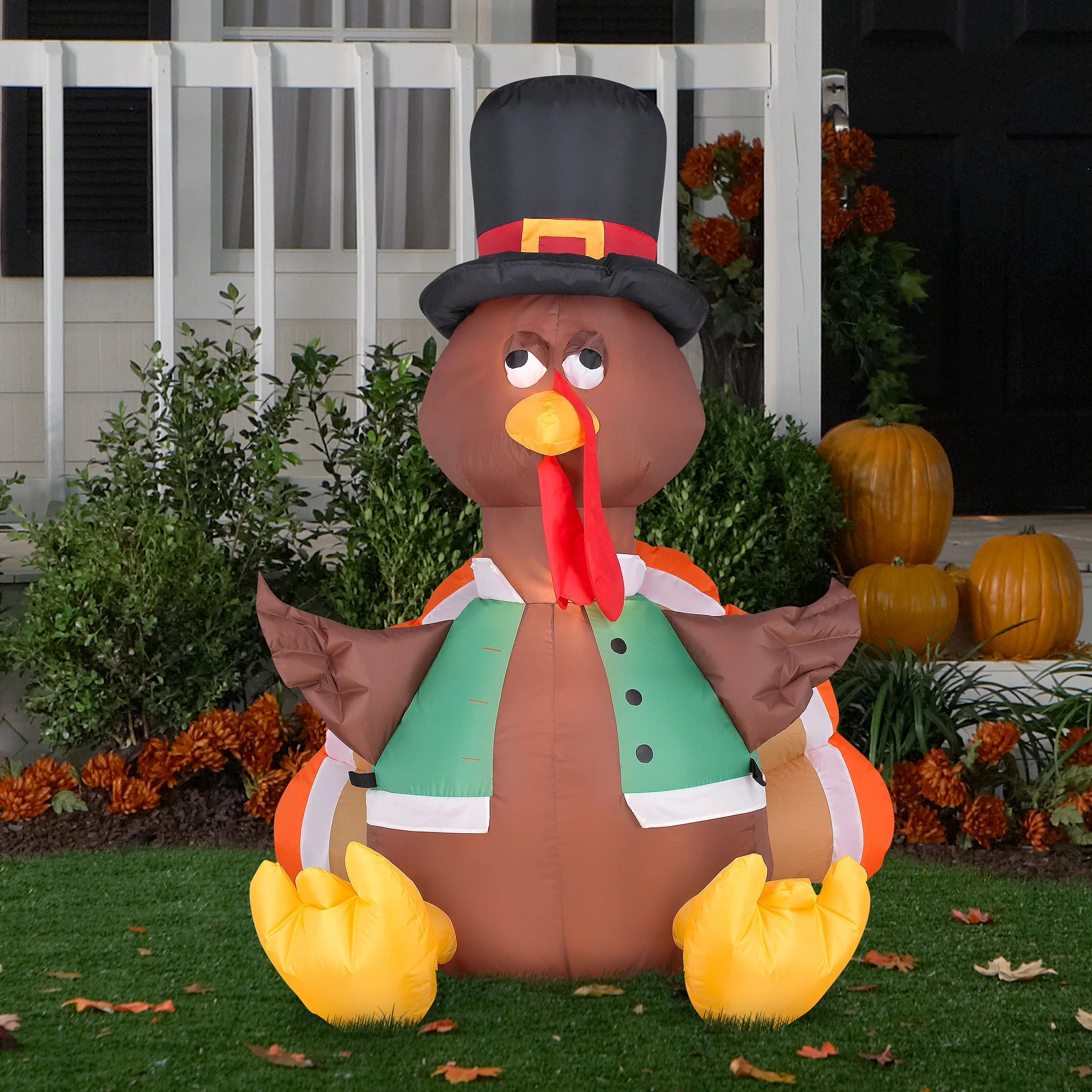 4 ft. Inflatable Thanksgiving Turkey - Image 2