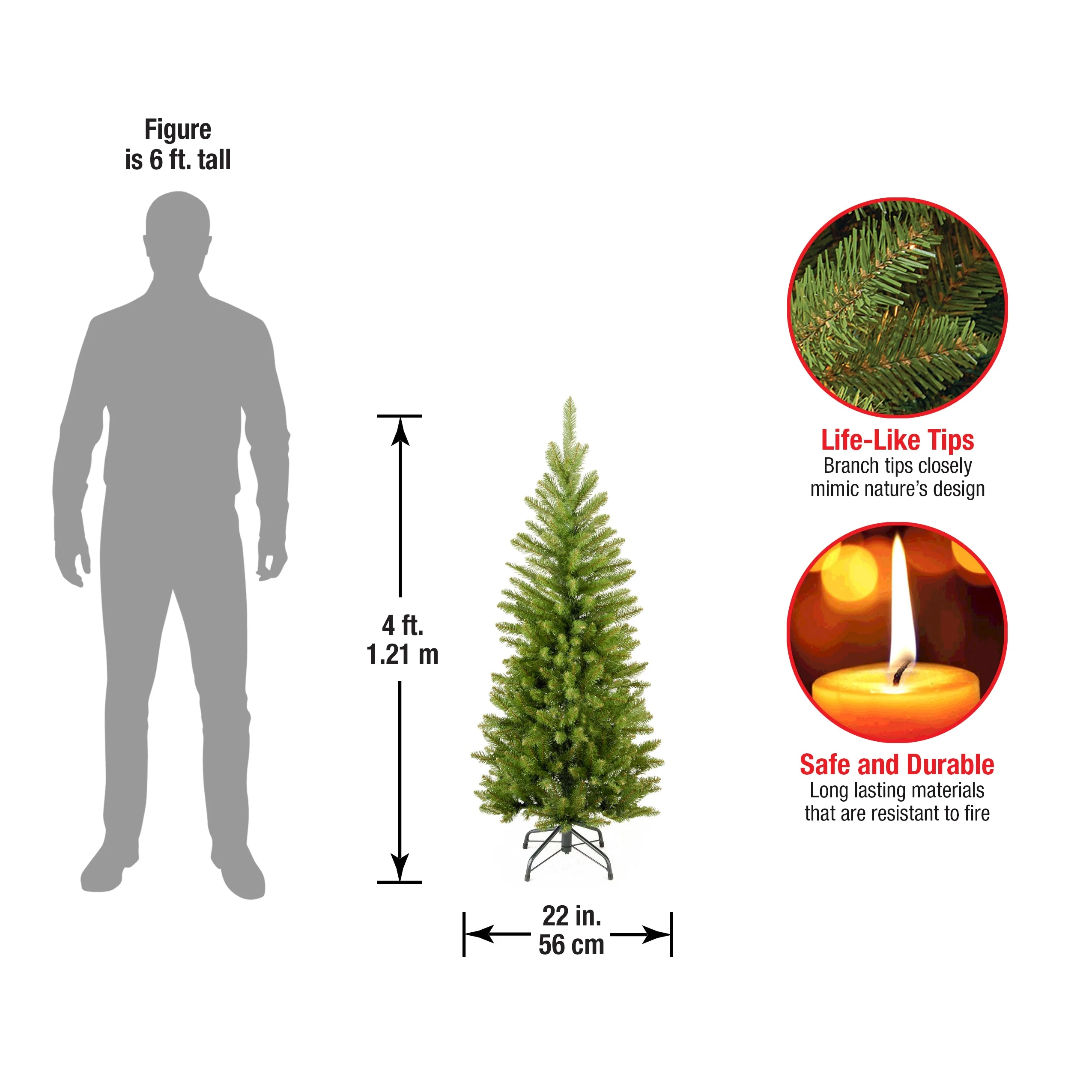 4 ft. Kingswood Fir Pencil Tree - Image 5