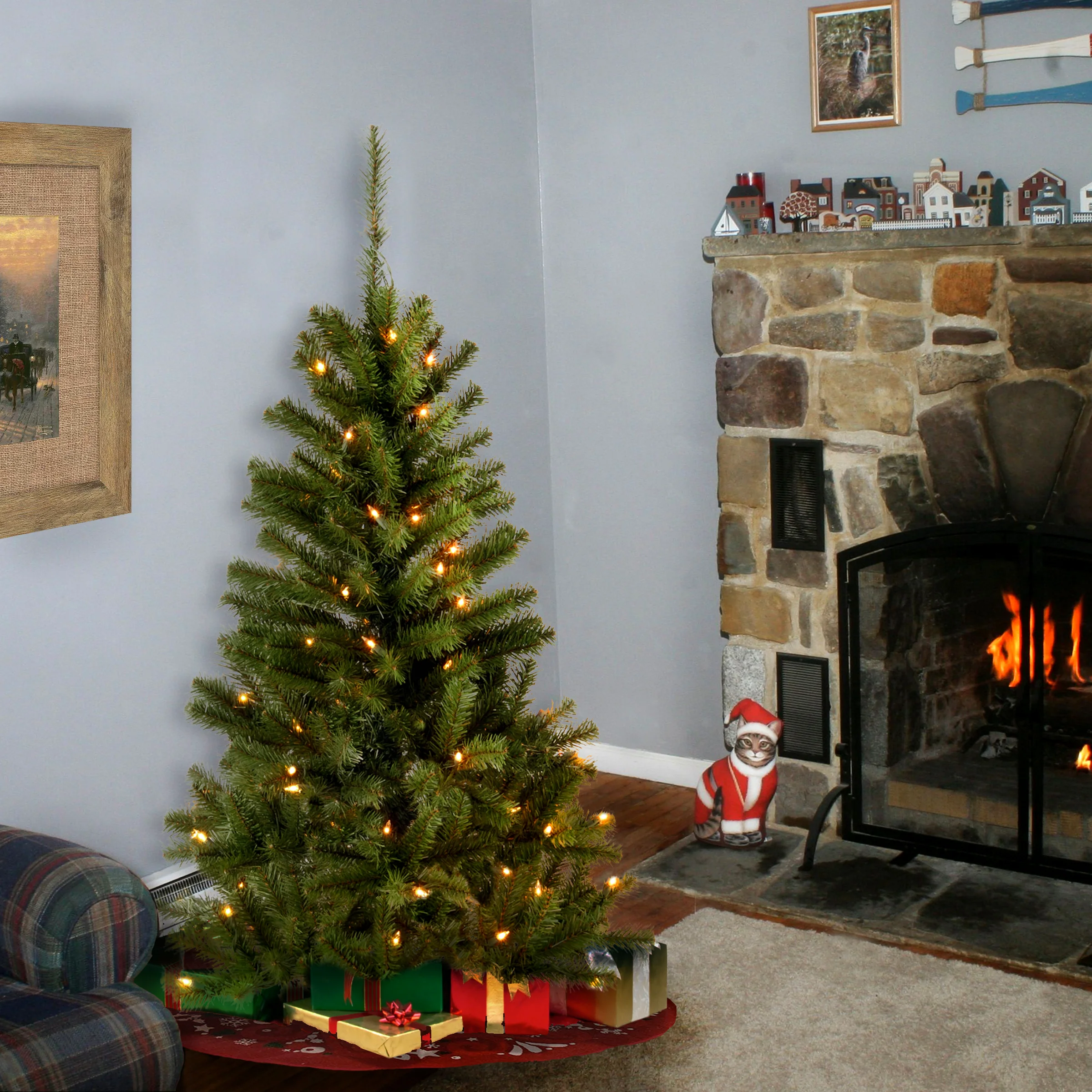 4 ft. Pre-Lit Canadian Fir Tree with Clear Lights, Plug-In - Image 9