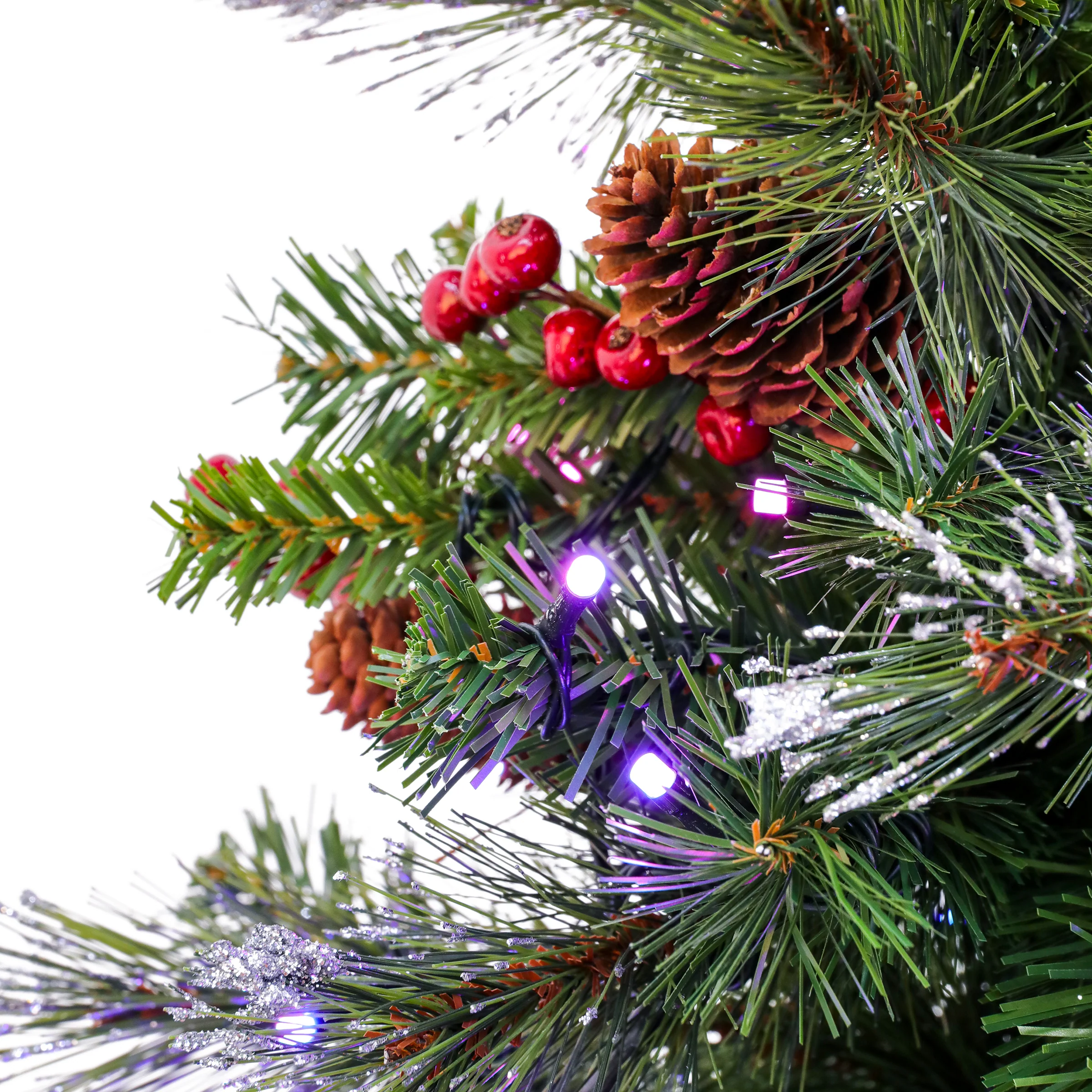 4 ft. Pre-Lit Crestwood Spruce Tree with Twinkly LED Lights, Plug-In - Image 4