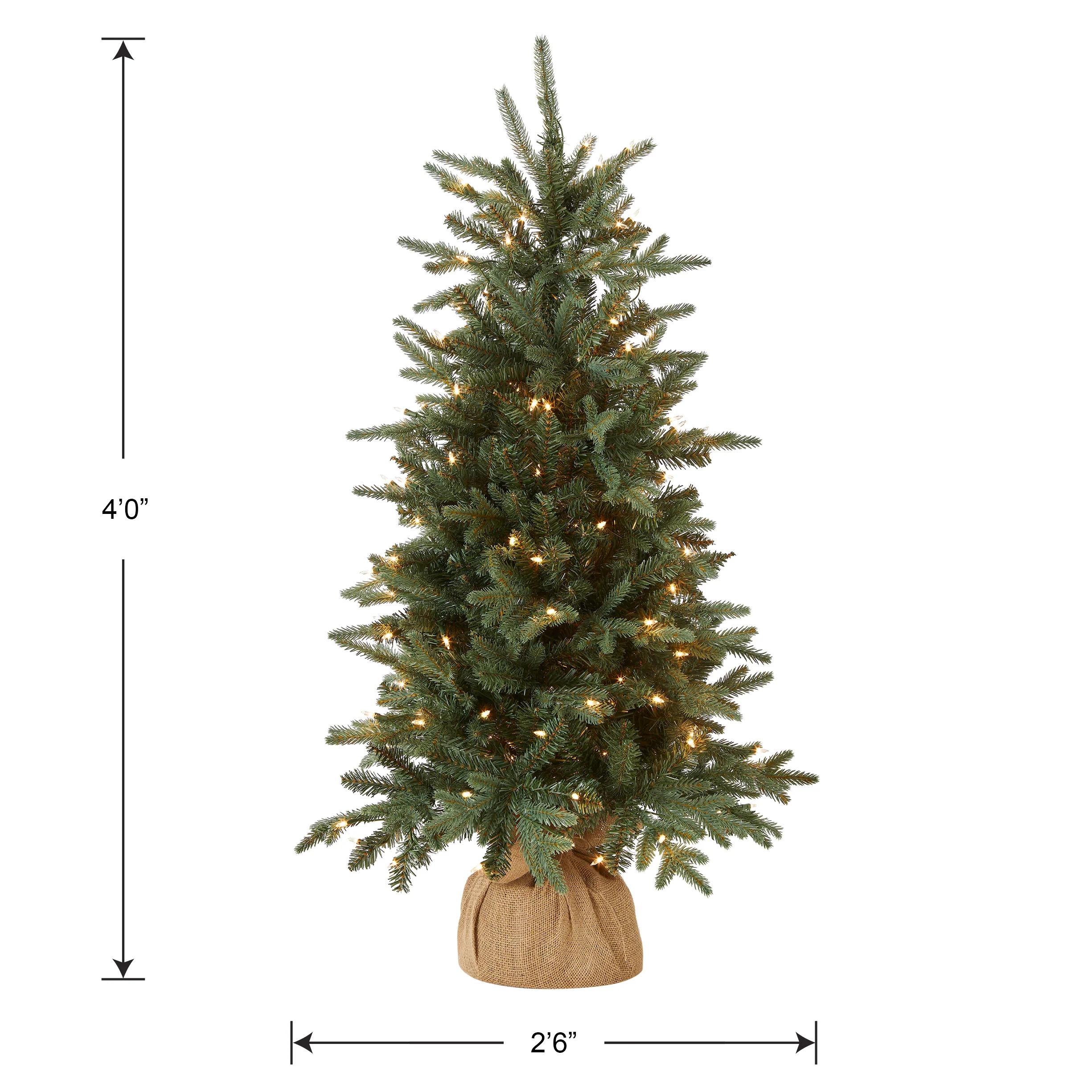 4 ft. Pre-Lit Everyday Collection Tree with Clear Lights, Plug-In - Image 5