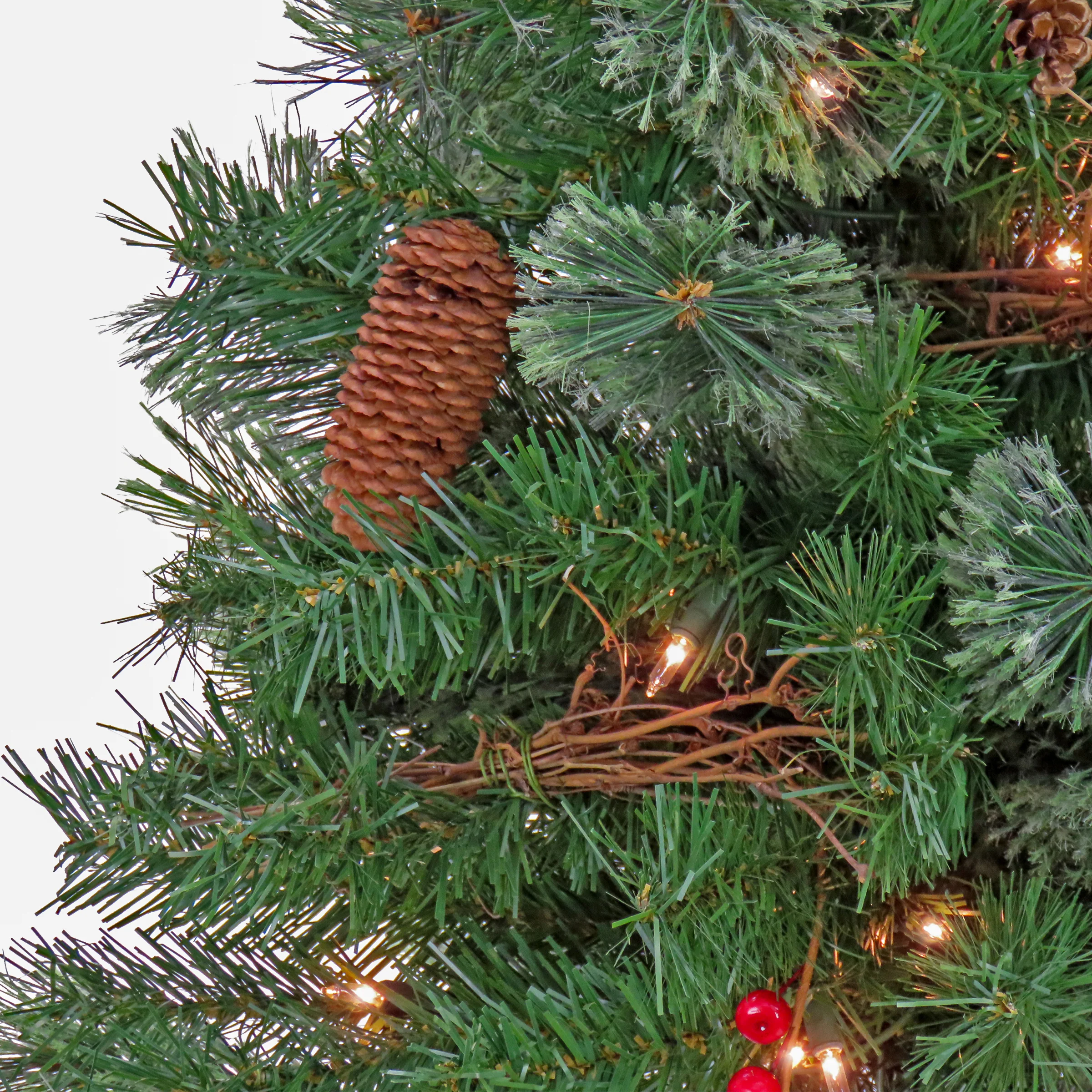 4 ft. Pre-Lit Glistening Pine Tree with Clear Lights, Plug-In - Image 3