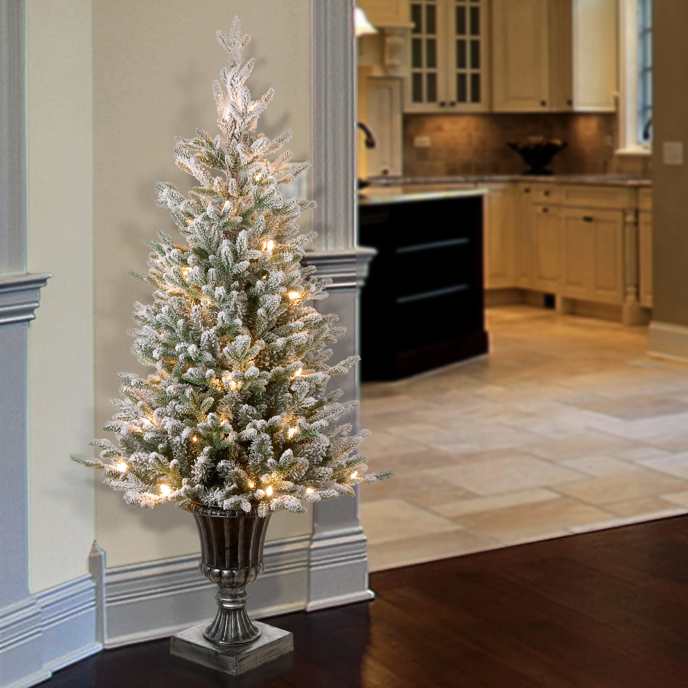 4 ft. Pre-Lit Iceland Fir Tree with Clear Lights, Plug-In - Image 2