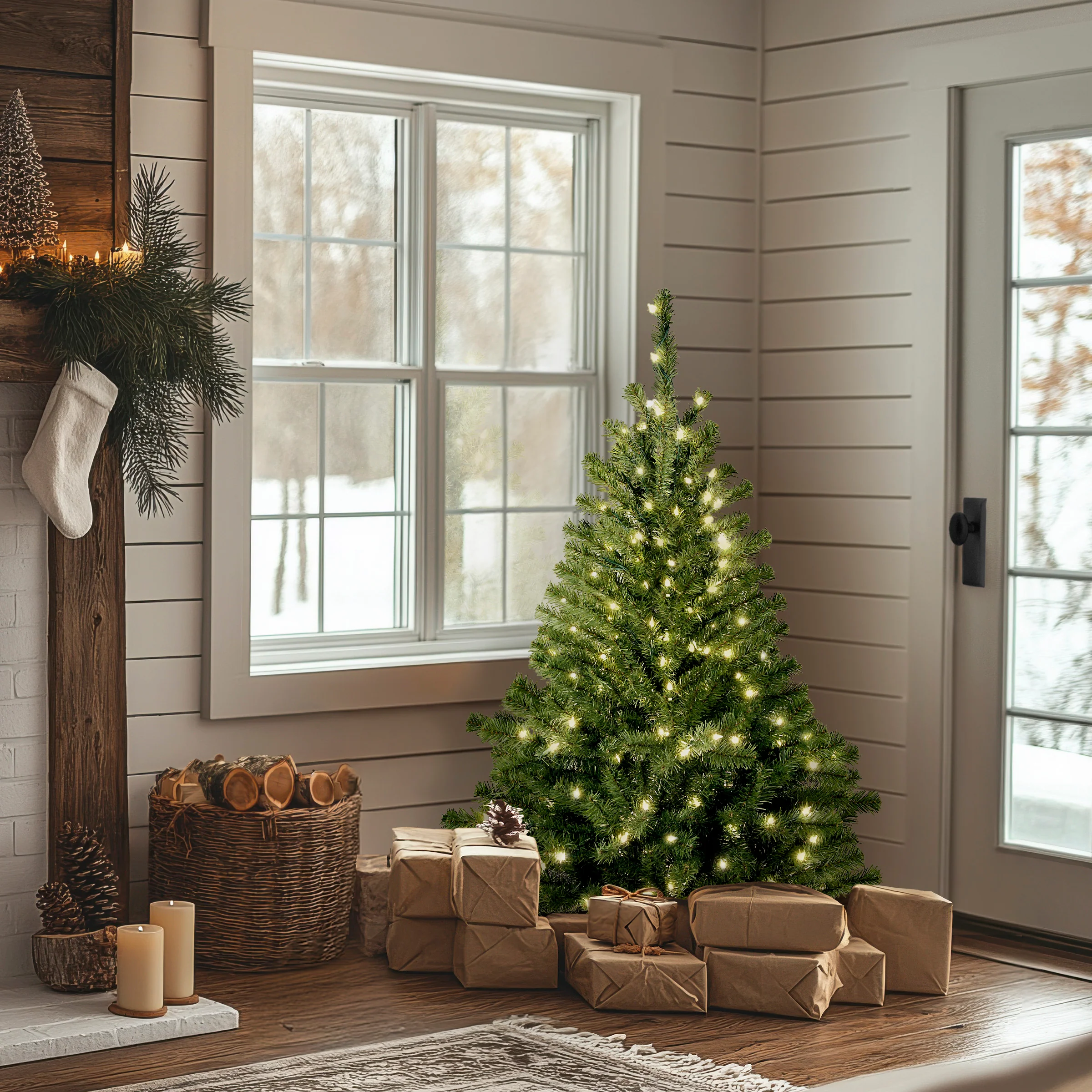 4 ft. Pre-Lit Kincaid Spruce Tree with Clear Lights, Plug-In - Image 2
