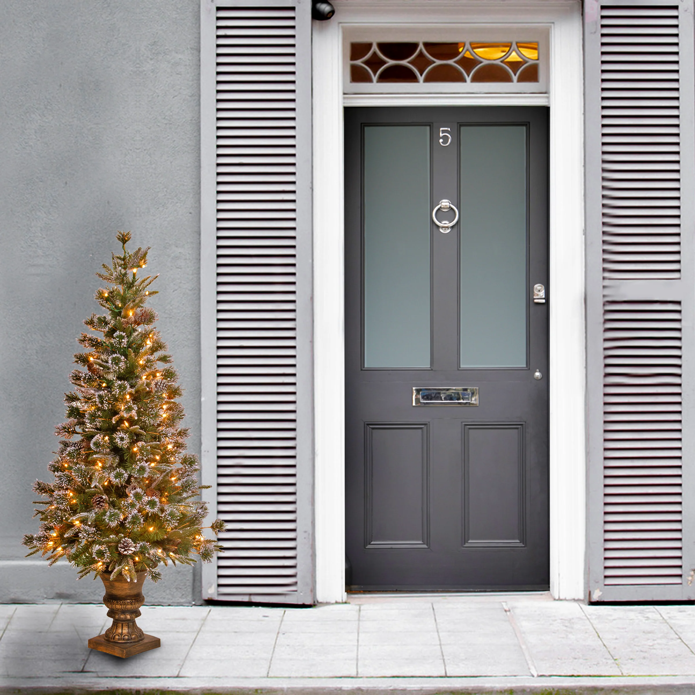4 ft. Pre-Lit Liberty Pine Tree with Clear Lights, Plug-In - Image 2