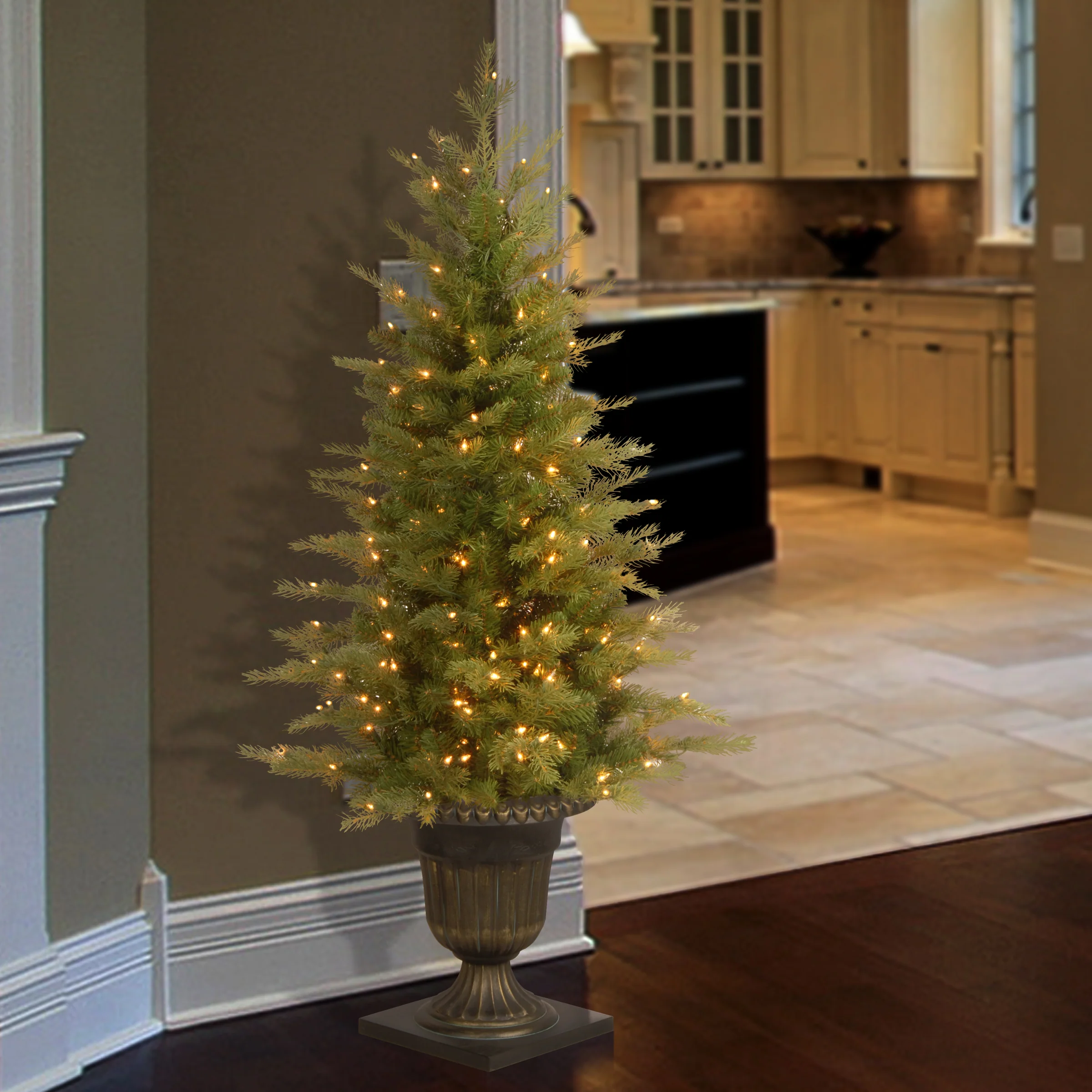 4 ft. Pre-Lit Nordic Spruce Tree with Clear Lights, Plug-In - Image 2