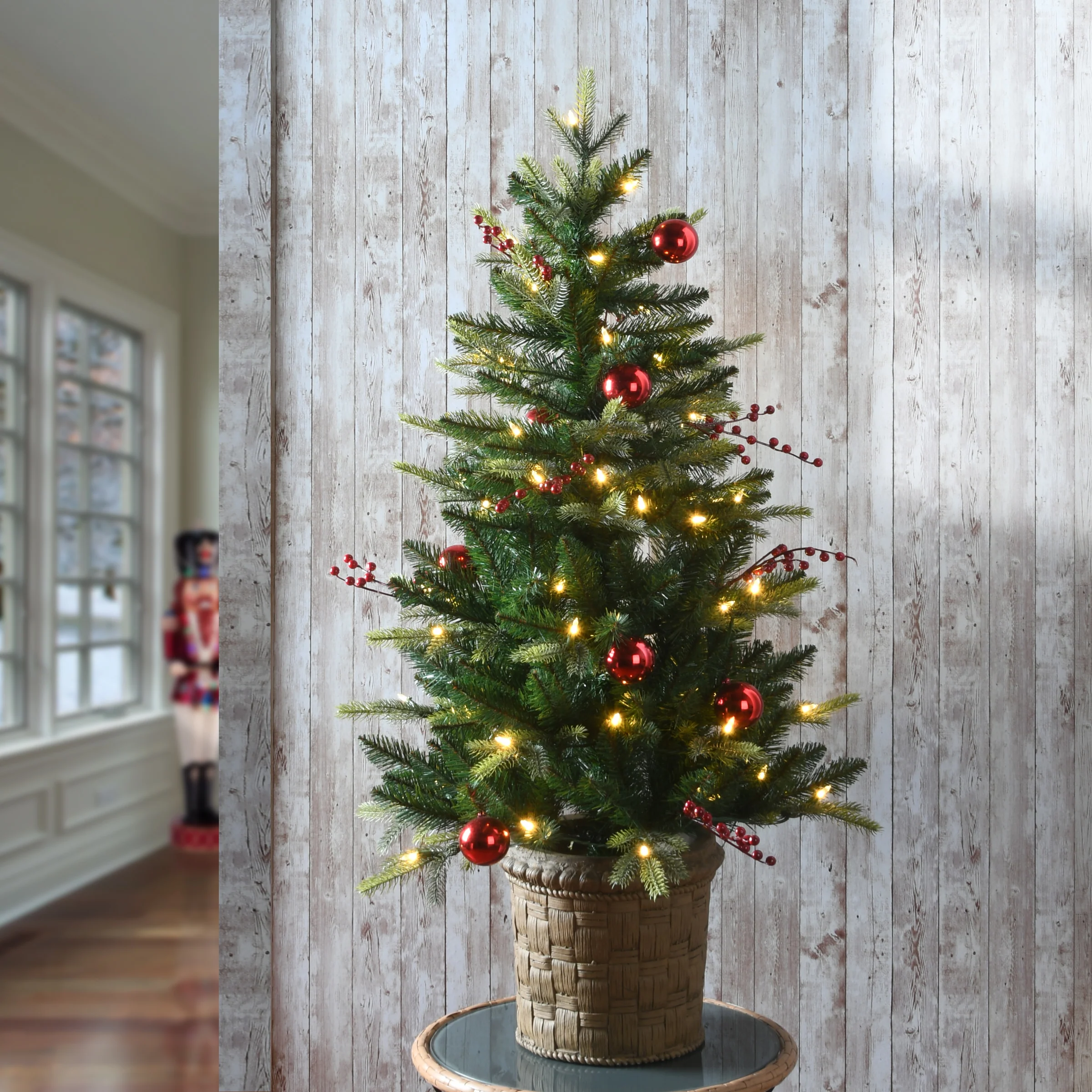 4 ft. Pre-Lit Scotch Creek Fir Tree with LED Lights, Plug-In - Image 2