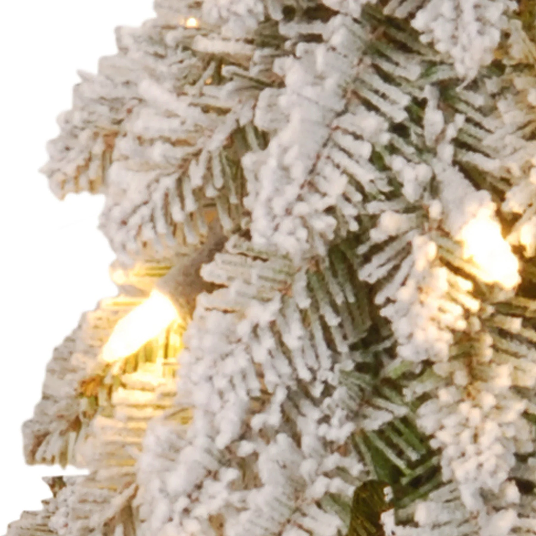 4 ft. Pre-Lit Snowy Downswept Forest Tree with Clear Lights, Plug-In - Image 5