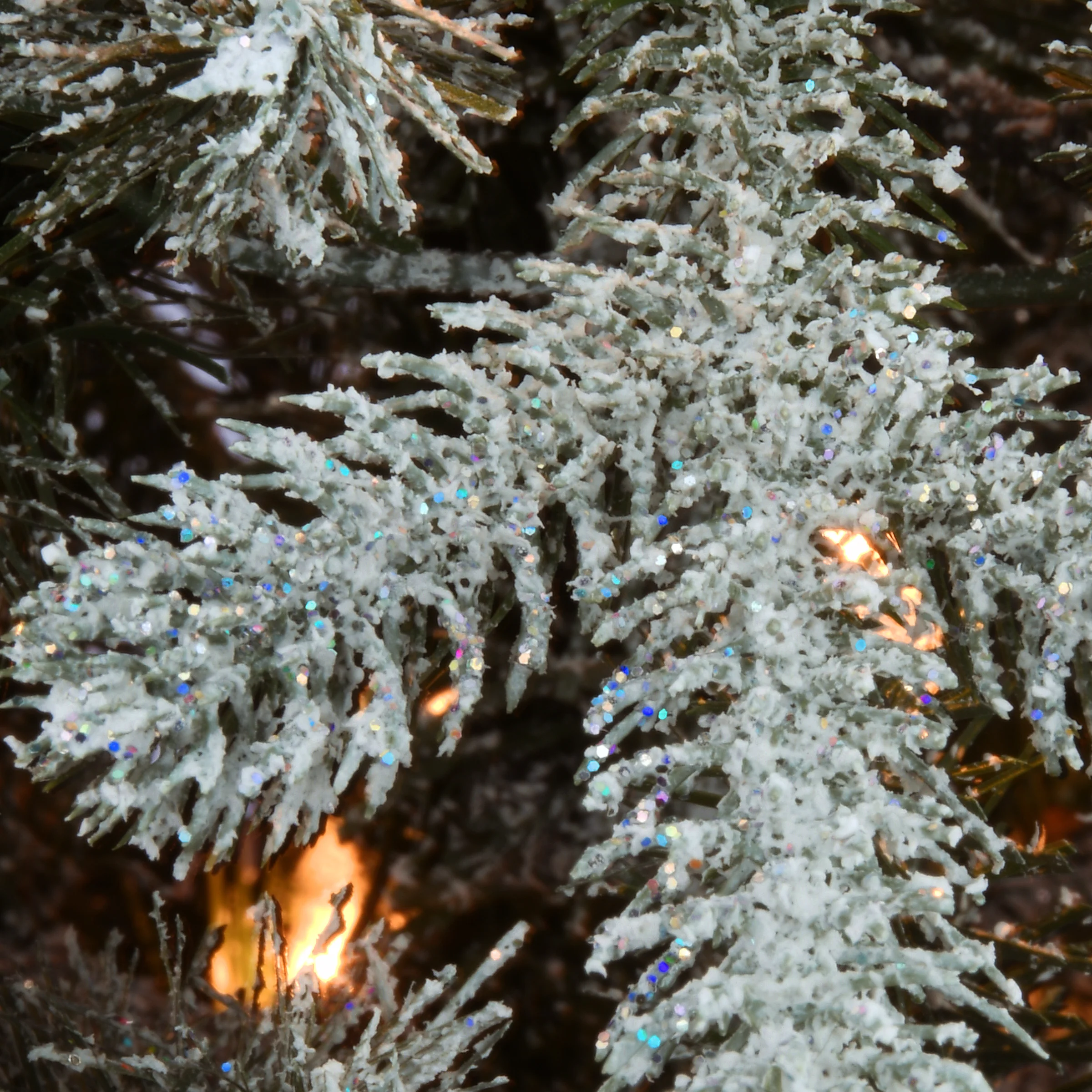 4 ft. Pre-Lit Snowy Morgan Spruce Tree with Clear Lights, Plug-In - Image 5