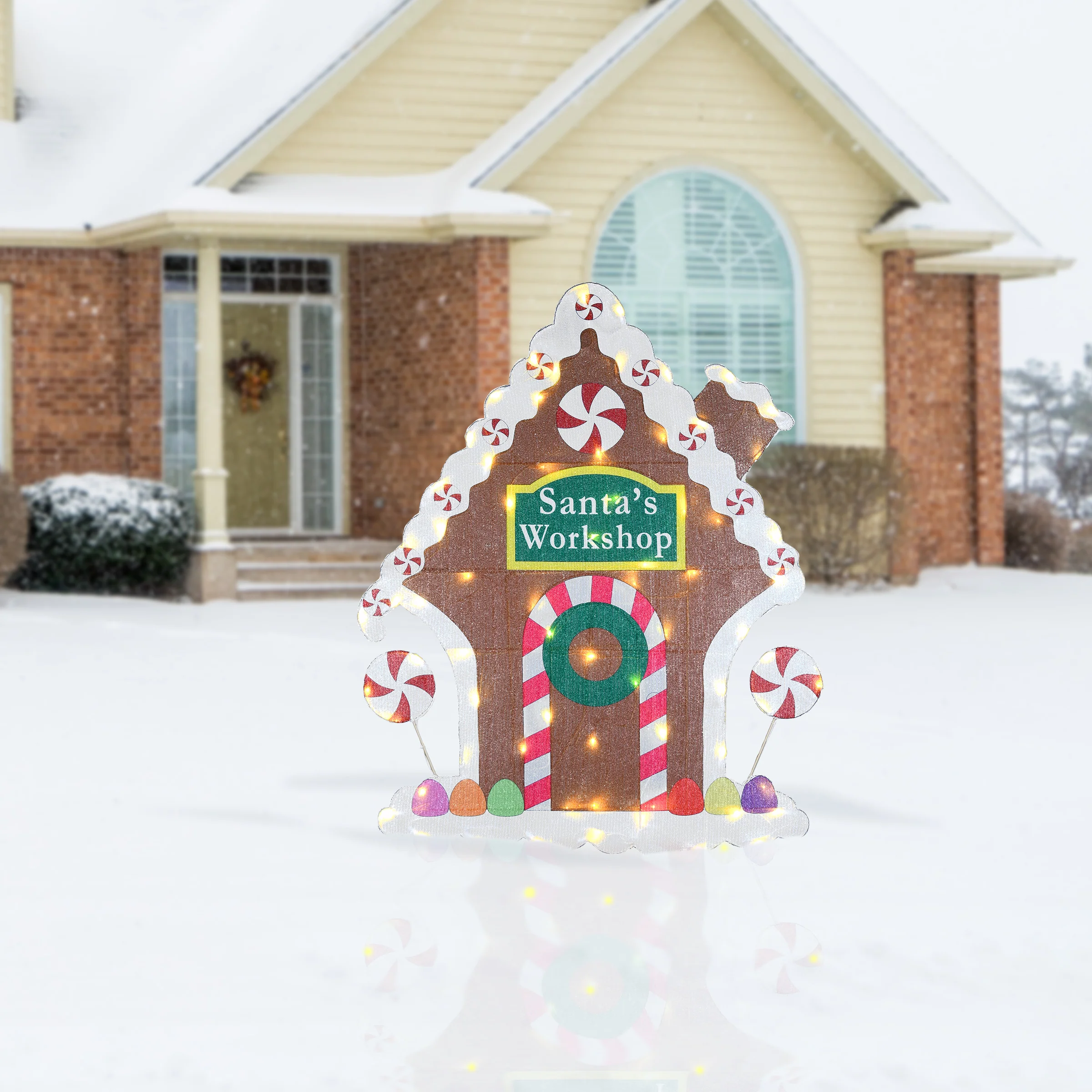 42 in. Pre-Lit Gingerbread House, Plug-In - Image 2