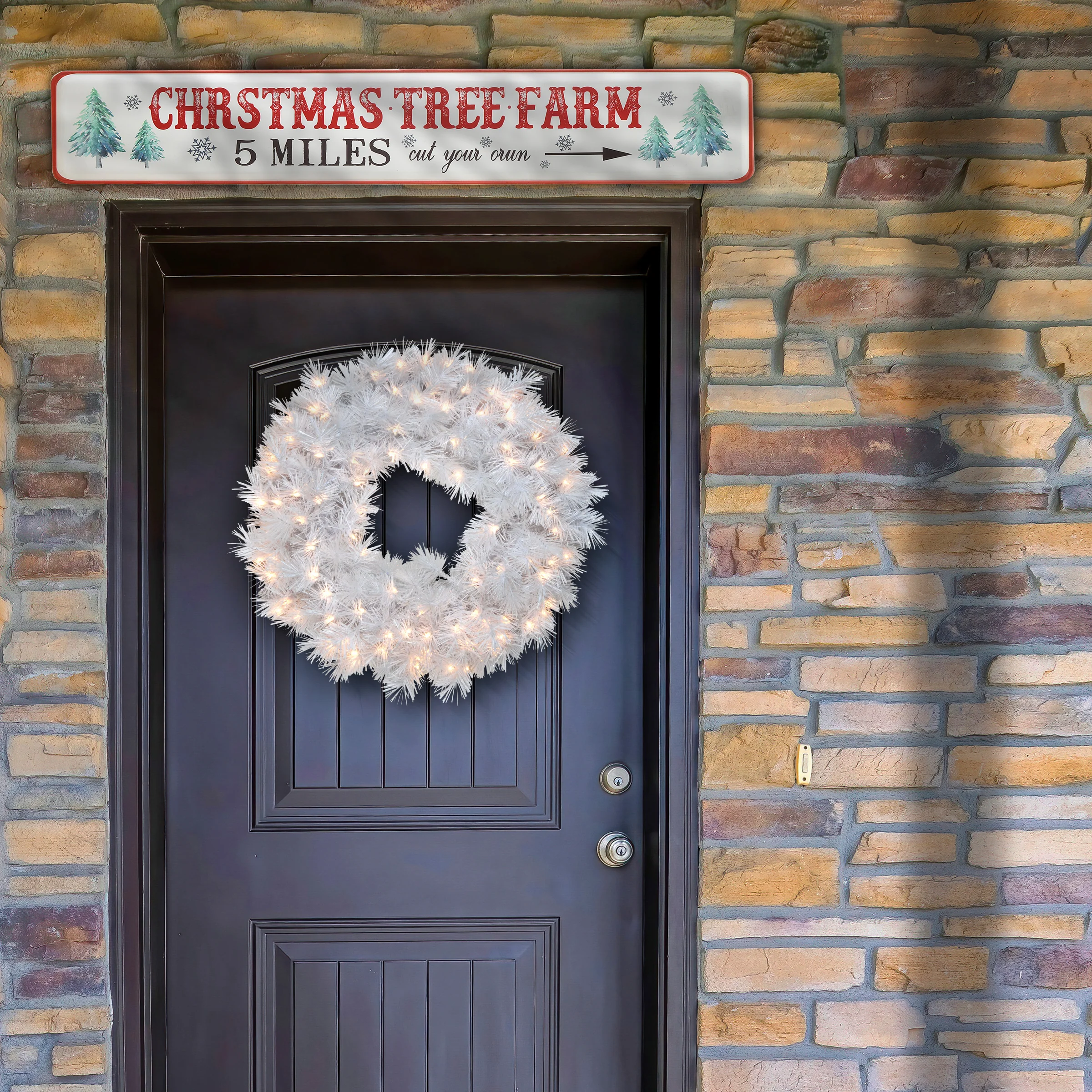 47 in. Vintage Tree Farm Wall Sign - Image 2
