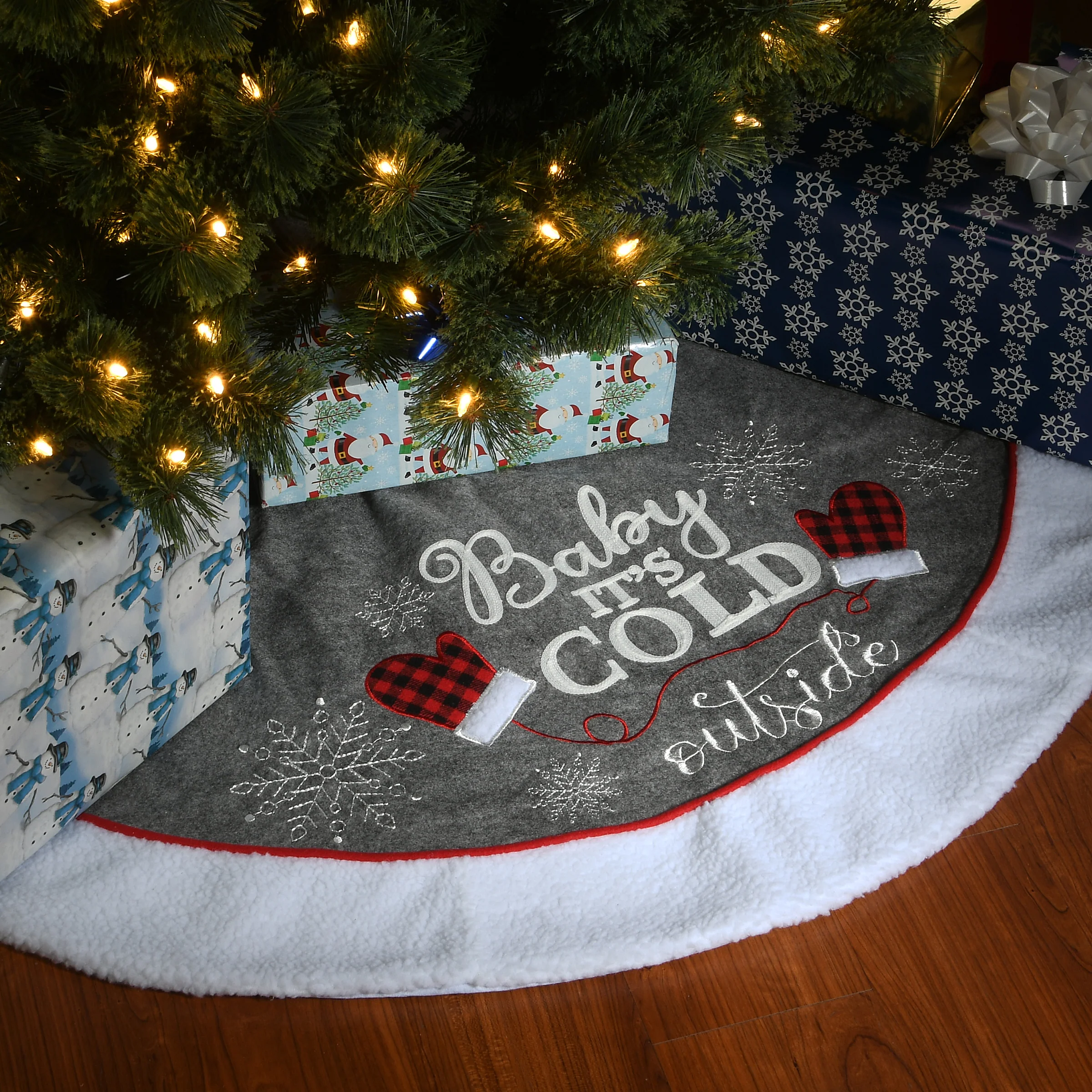 48 in. “Baby its Cold Outside in. Tree Skirt - Image 2