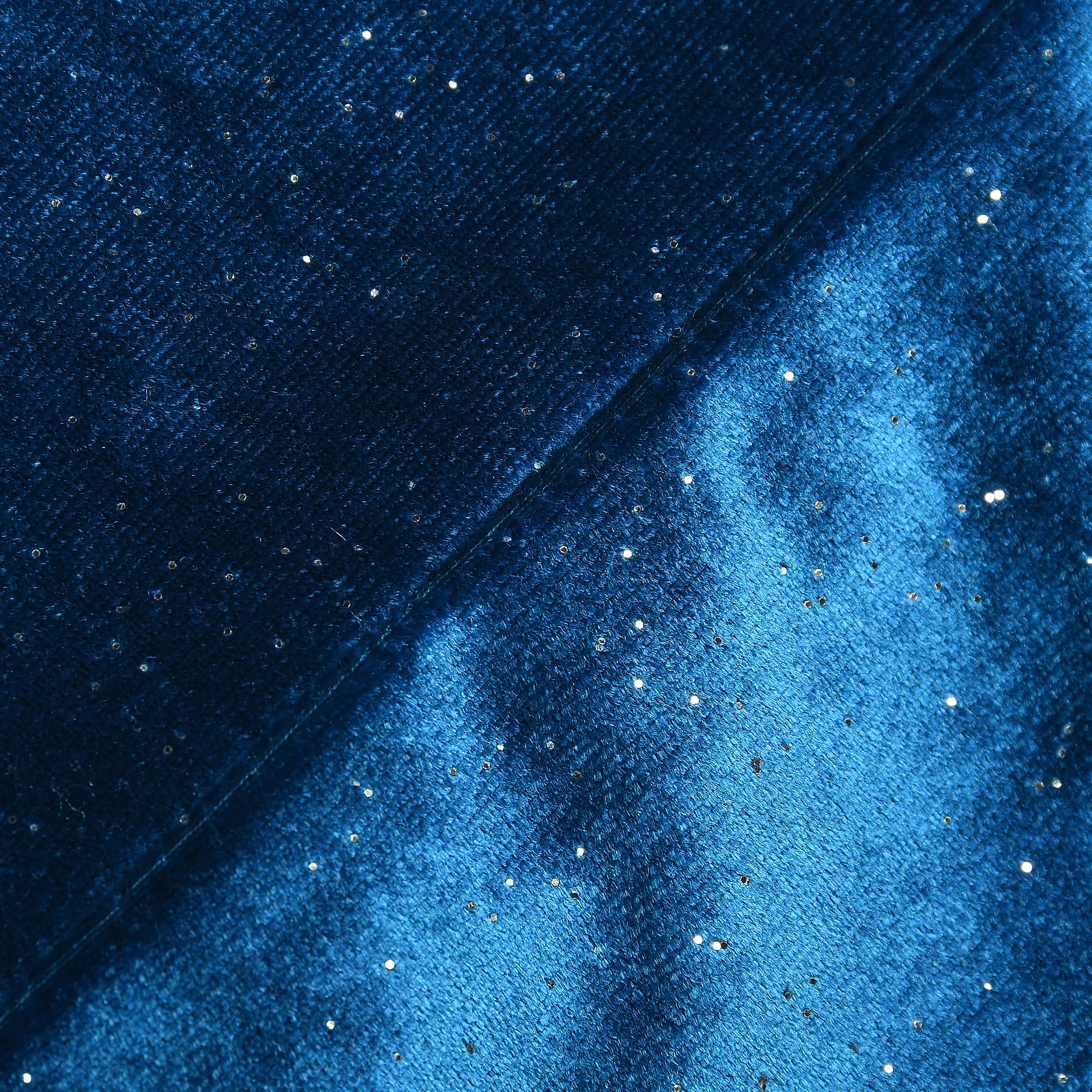 48 in. Arctic Lights Collection Navy and Silver Tree Skirt - Image 3