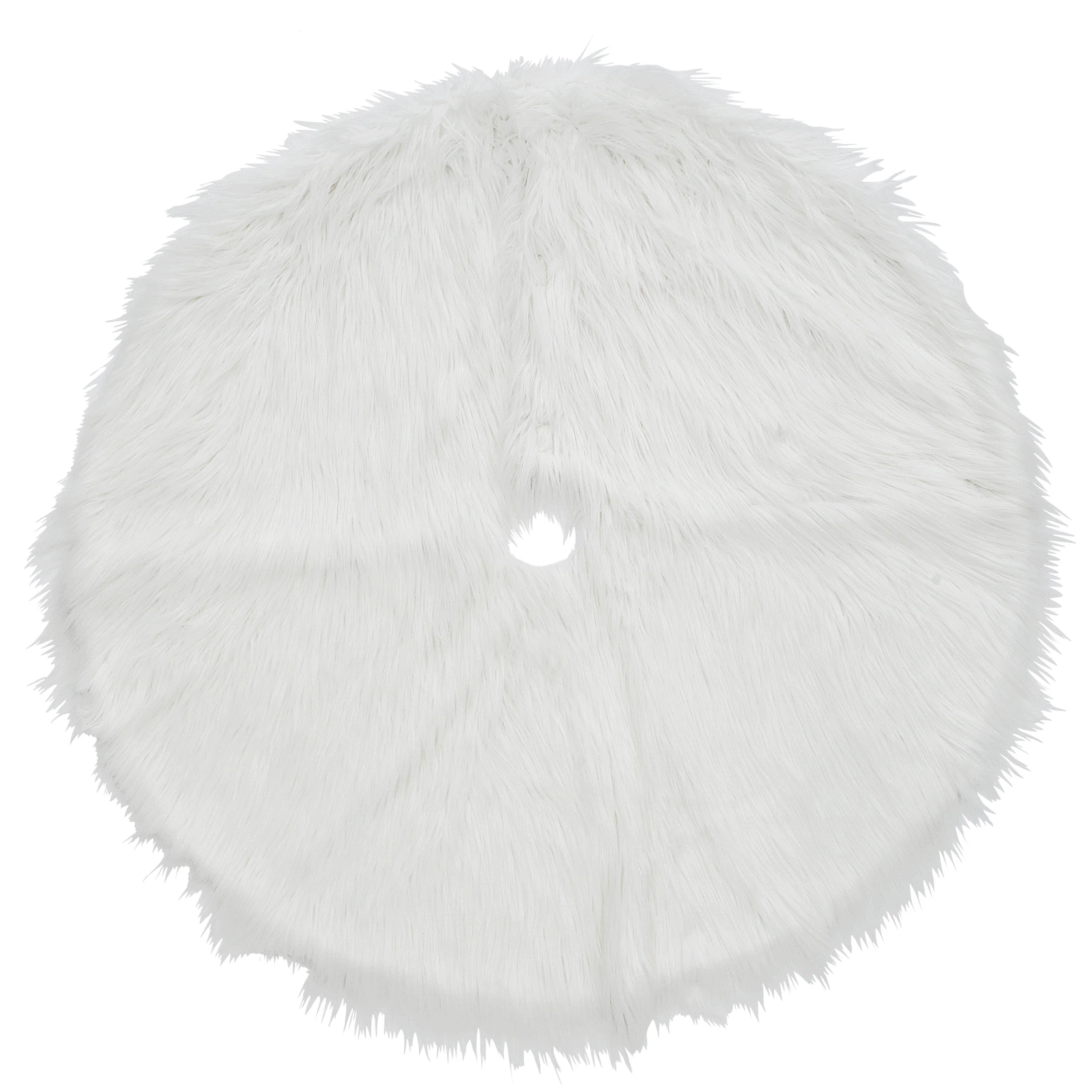 48 in. General Store Collection White High Pile Tree Skirt