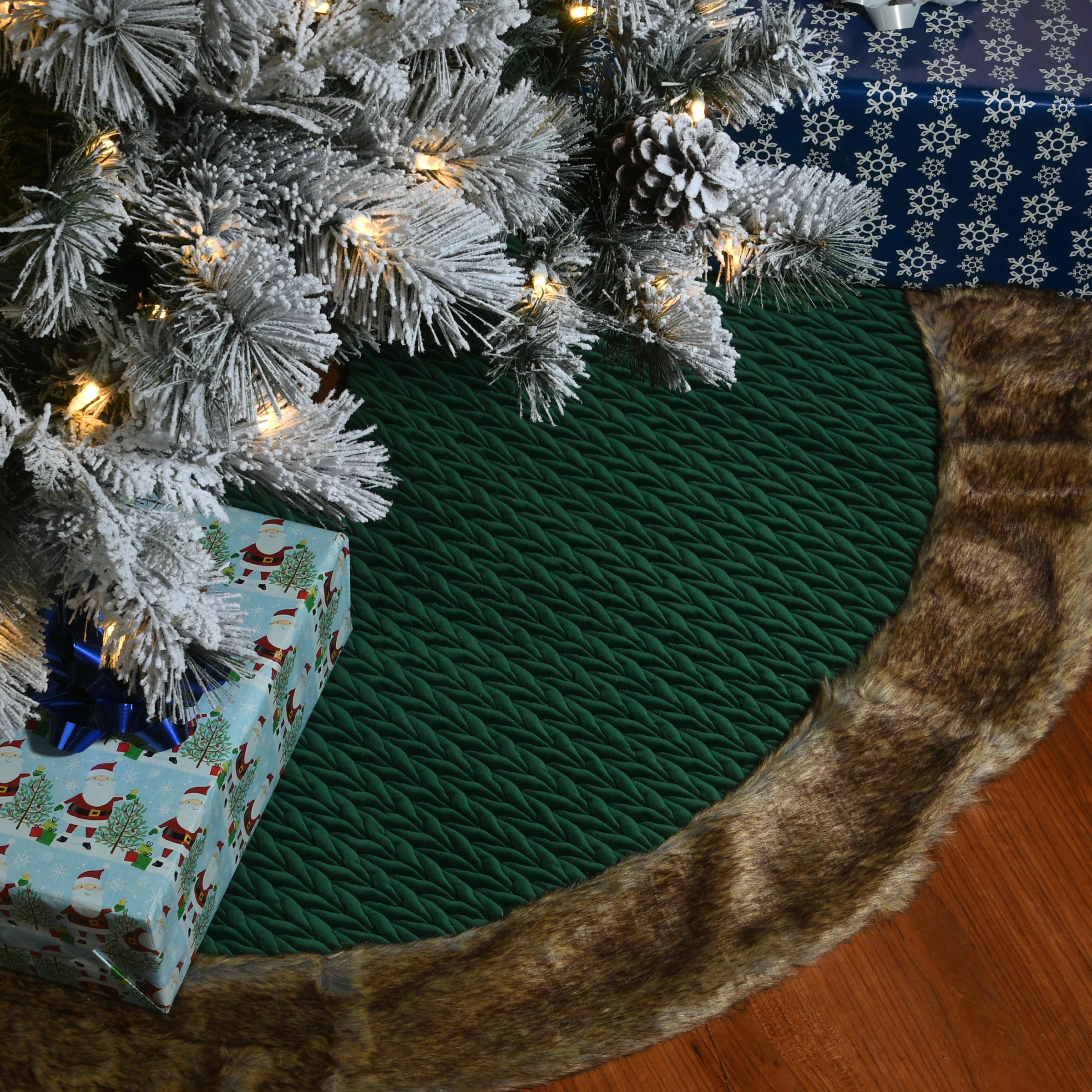 48 in. Rural Homestead Collection Quilted Tree Skirt - Image 2