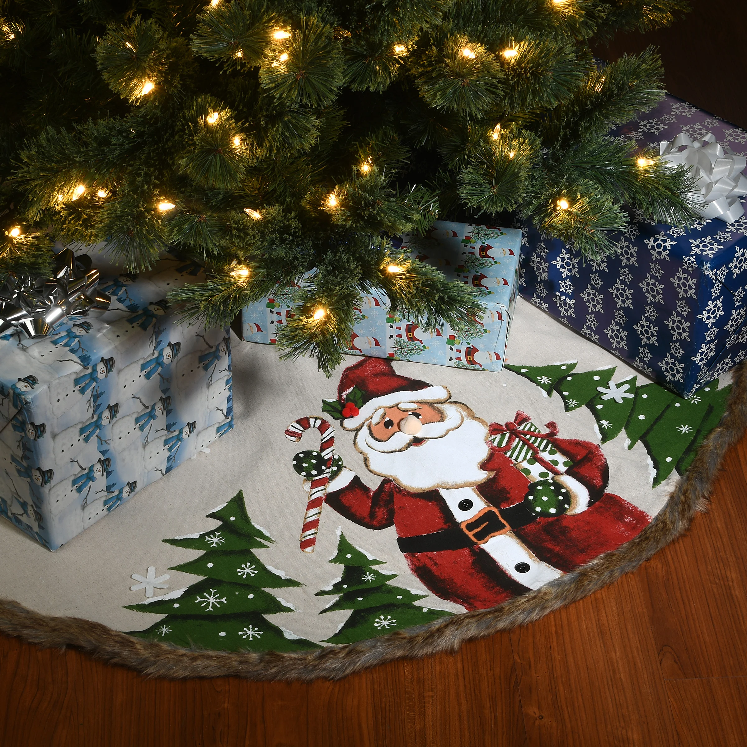 48 in. Rural Homestead Collection Santa Tree Skirt - Image 2