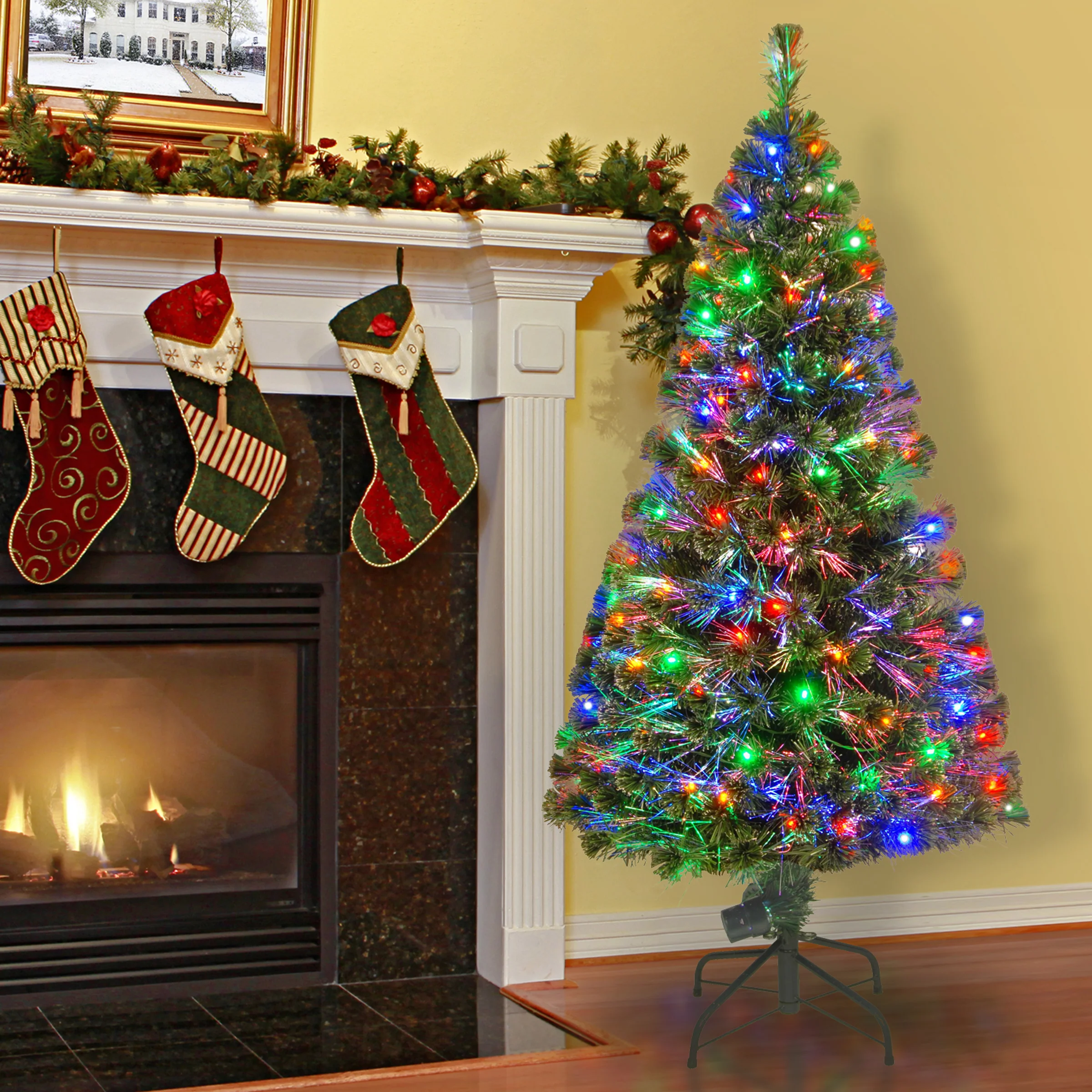 5 ft. Pre-Lit Fiber Optic Evergreen Tree with LED Lights - Image 2