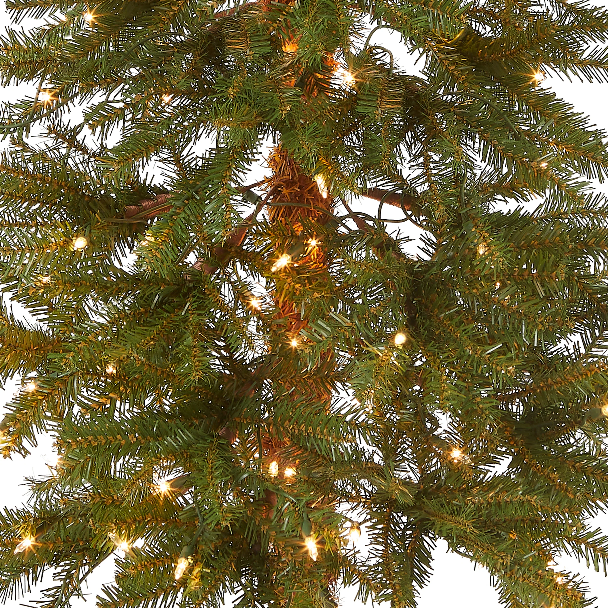 5 ft. Pre-Lit Hickory Cedar Slim Tree with Clear Lights, Plug-In - Image 4