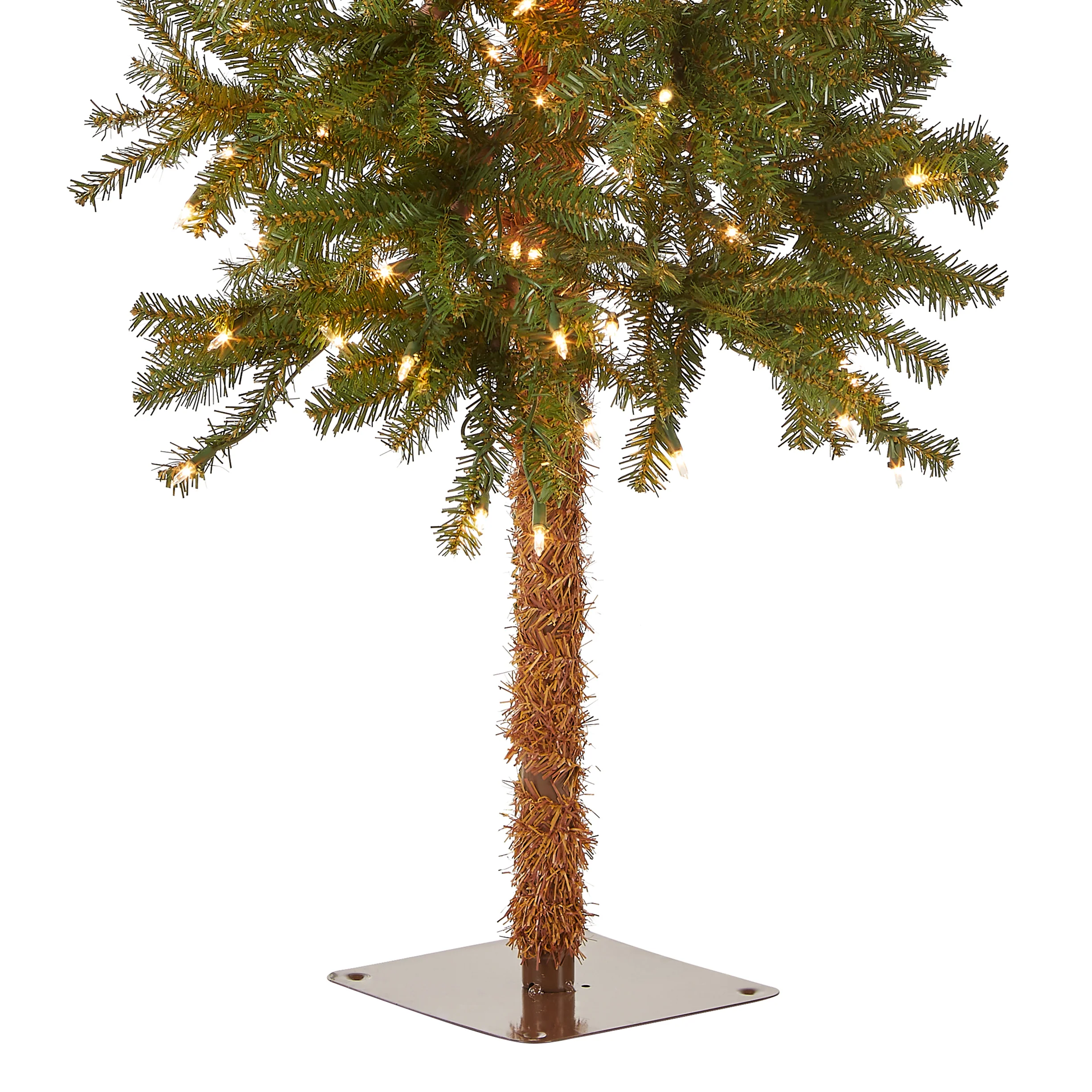 5 ft. Pre-Lit Hickory Cedar Slim Tree with Clear Lights, Plug-In - Image 5