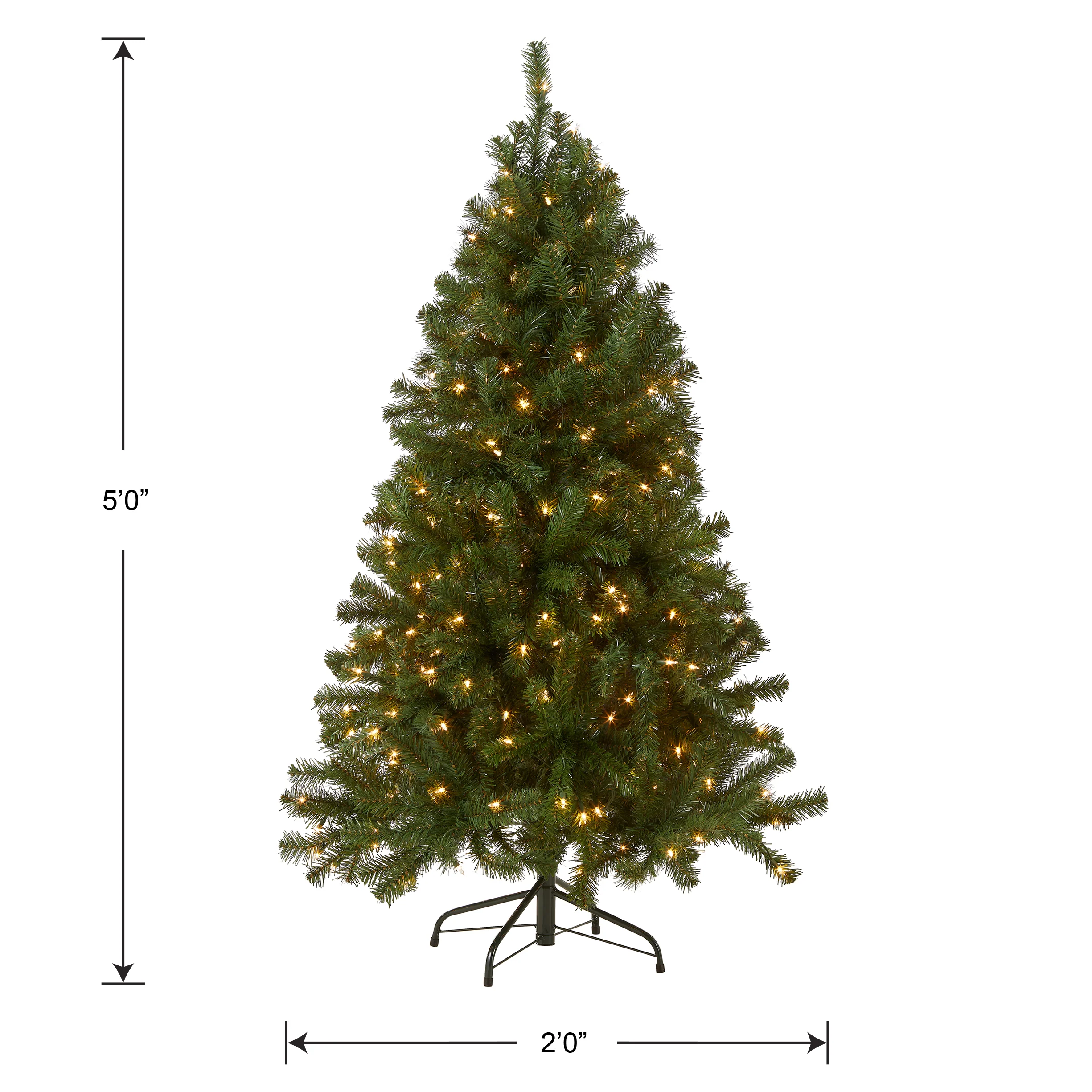 5 ft. Pre-Lit North Valley Spruce Tree with Clear Lights, Plug-In - Image 5