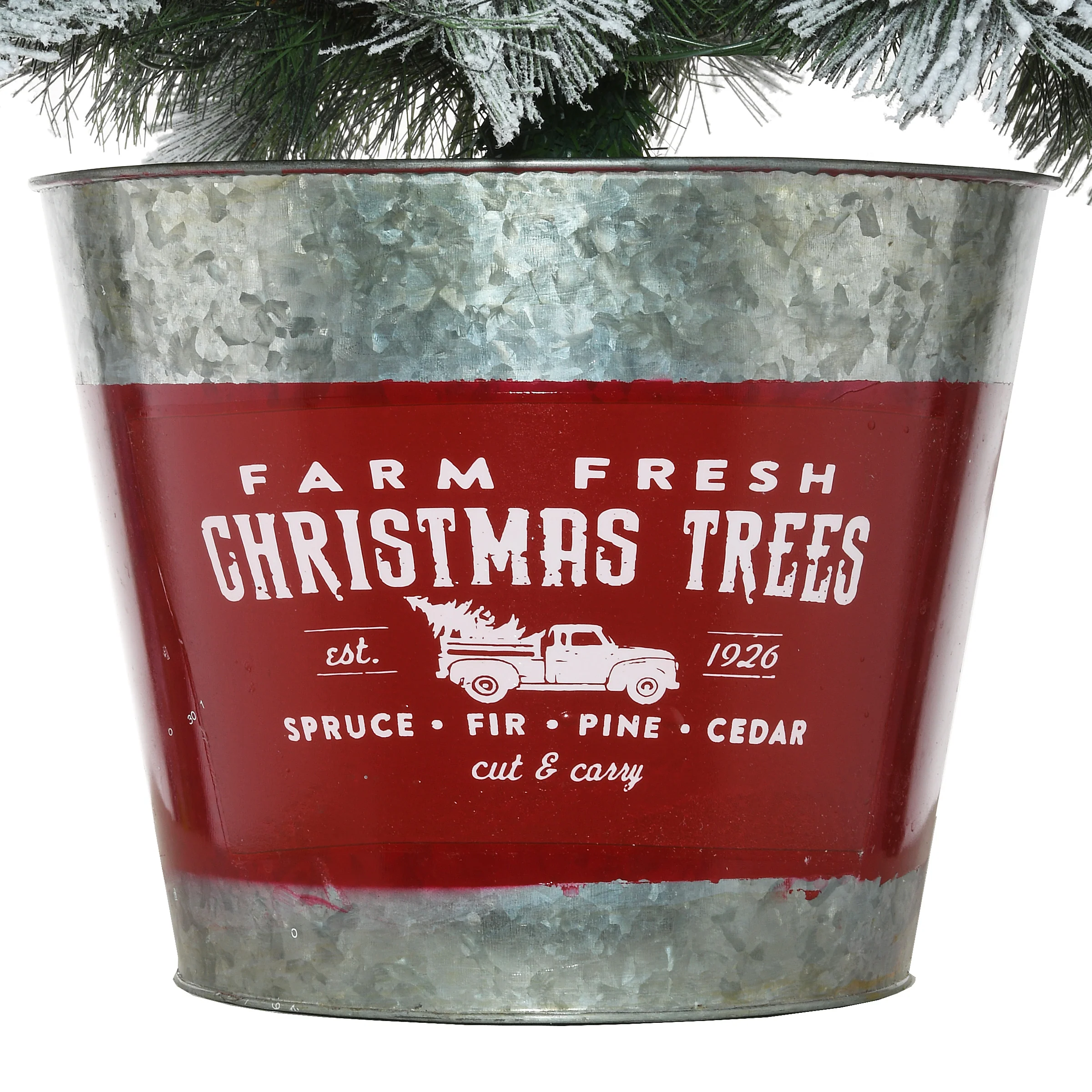 5 ft. Pre-Lit Snowy Pogue Pine Slim Tree with LED Lights, Plug-In - Image 6