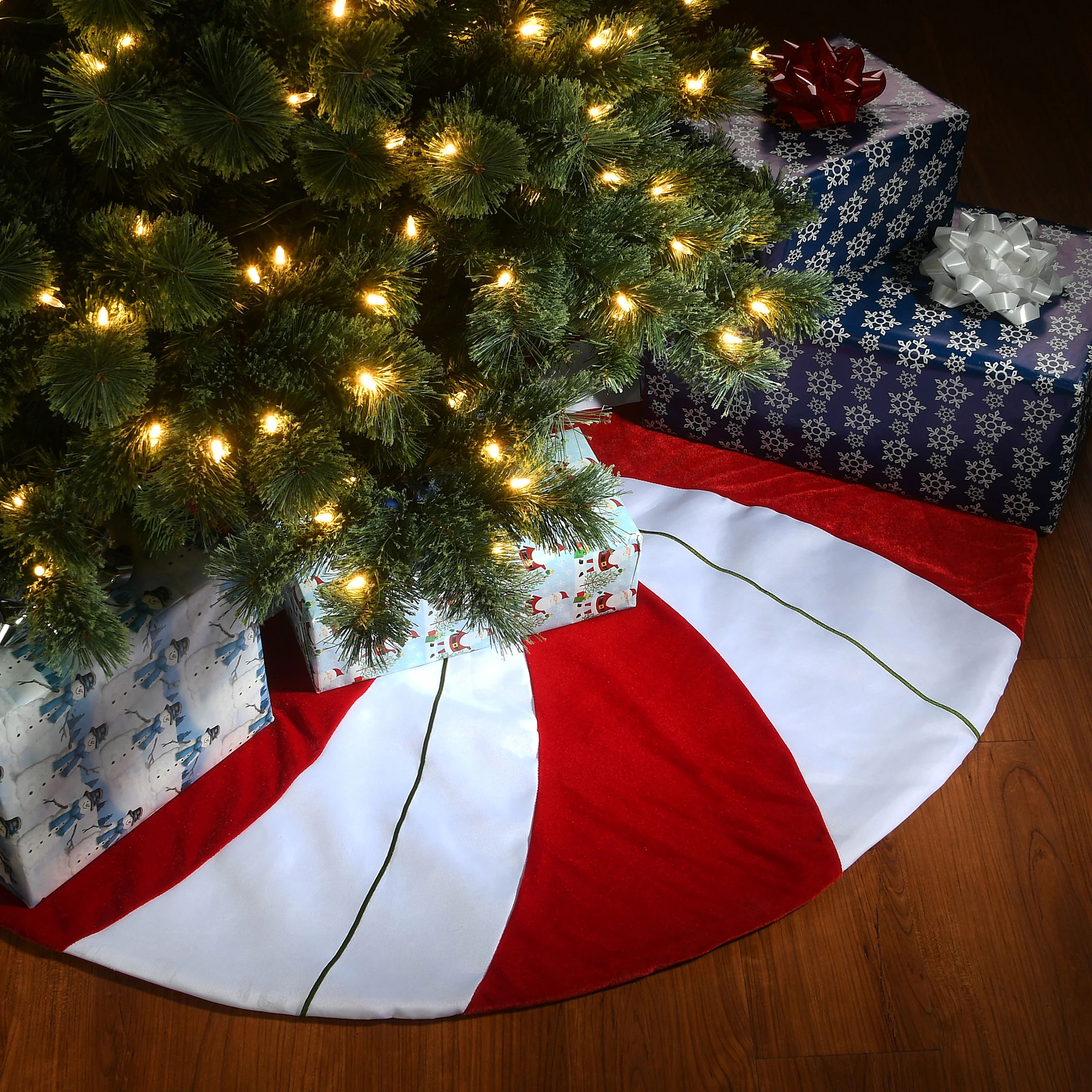 52 in. General Store Collection Peppermint Tree Skirt - Image 2