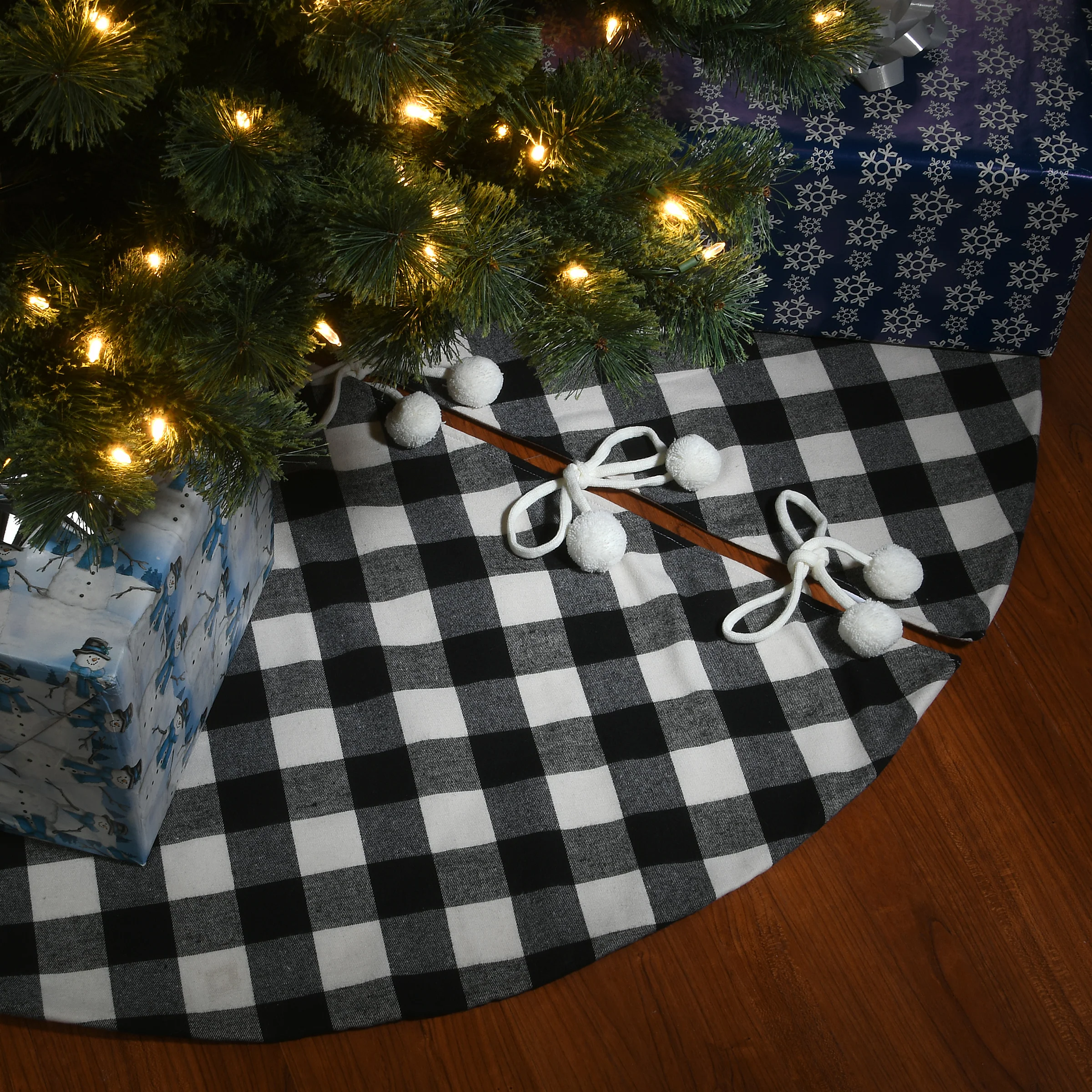52 in. General Store Collection Plaid Tree Skirt - Image 2