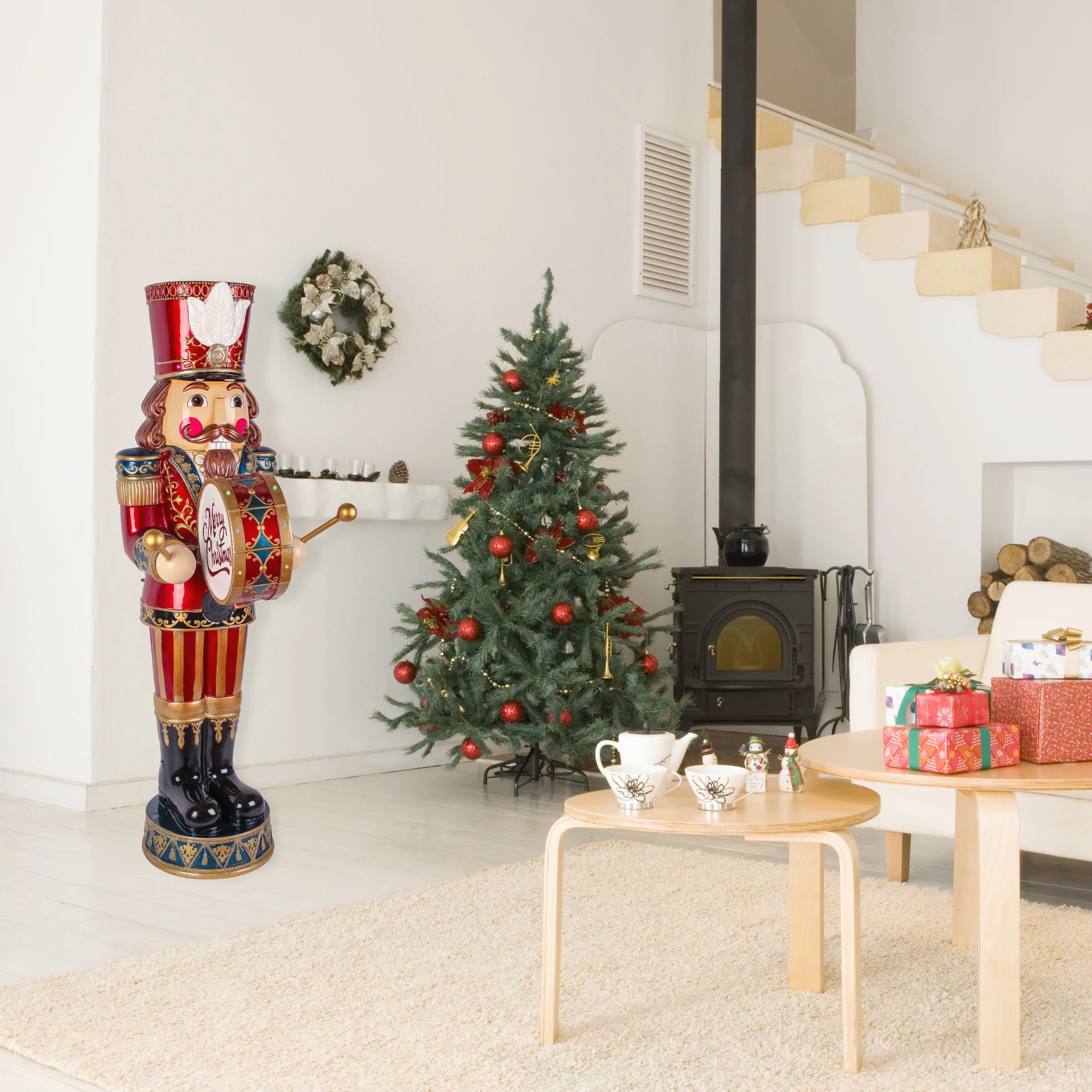 58 in. Animated Nutcracker with Multicolor Lights and Music, Plug-In - Image 2