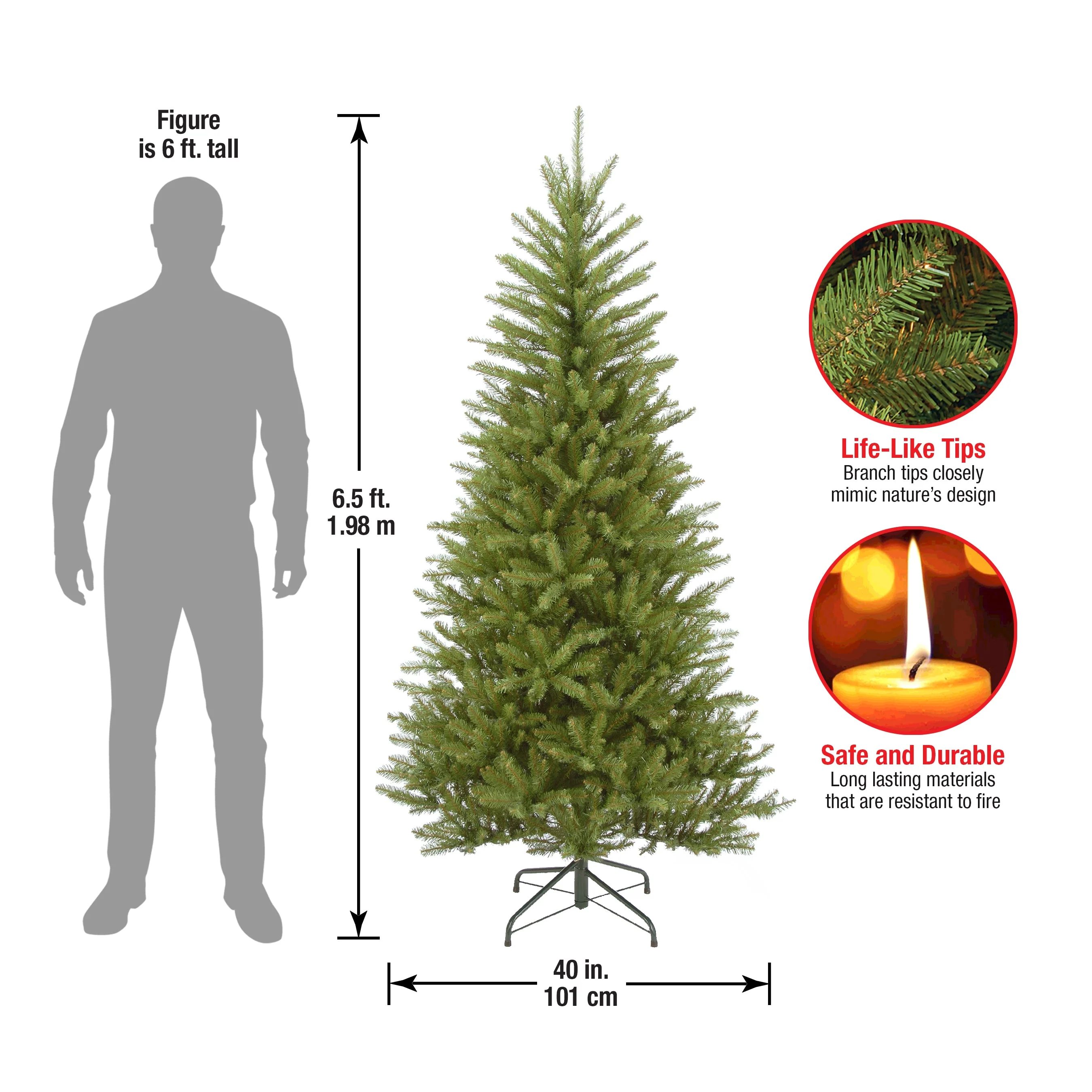 6.5 ft. Dunhill Fir Slim Tree - Image 4