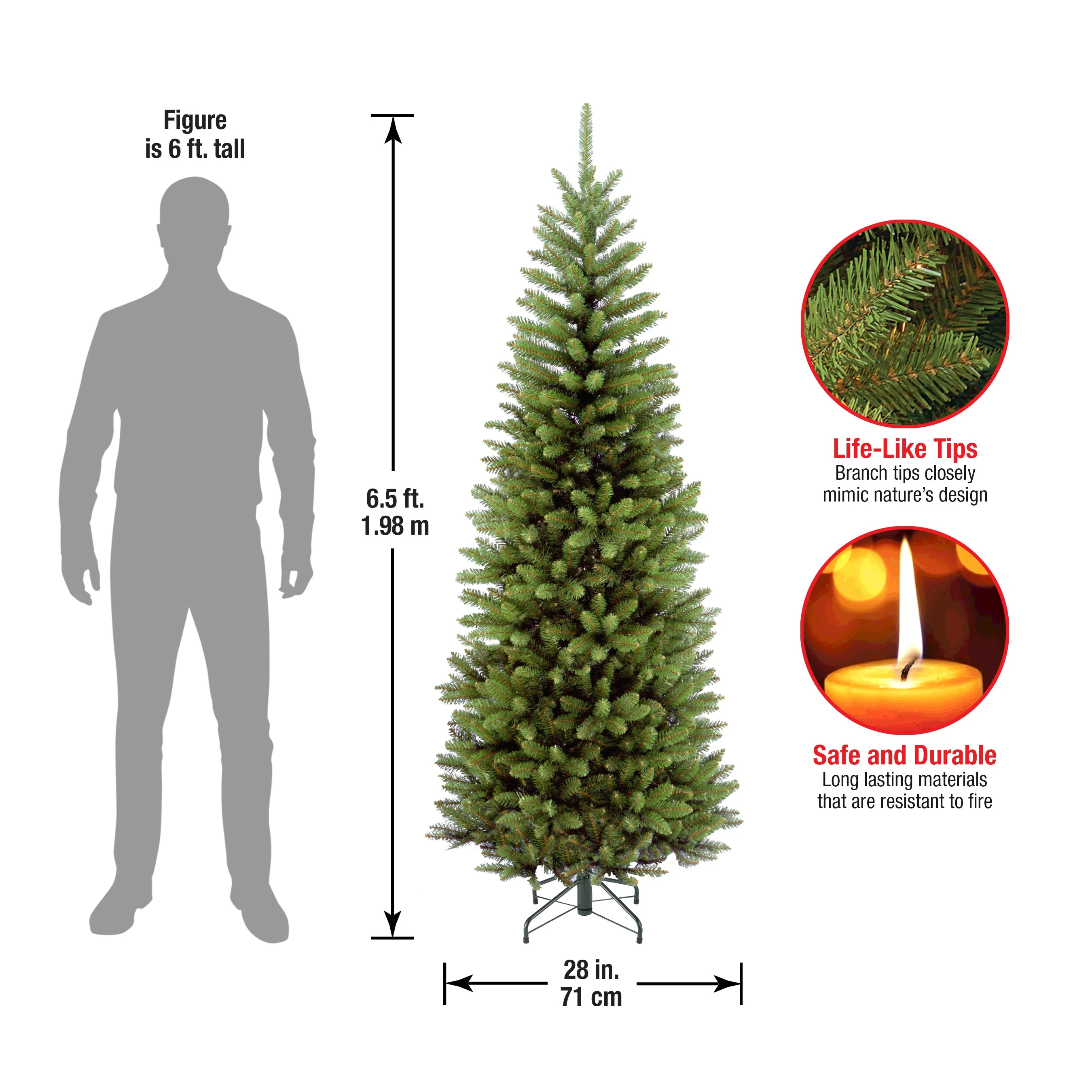 6.5 ft. Kingswood Fir Slim Tree - Image 5