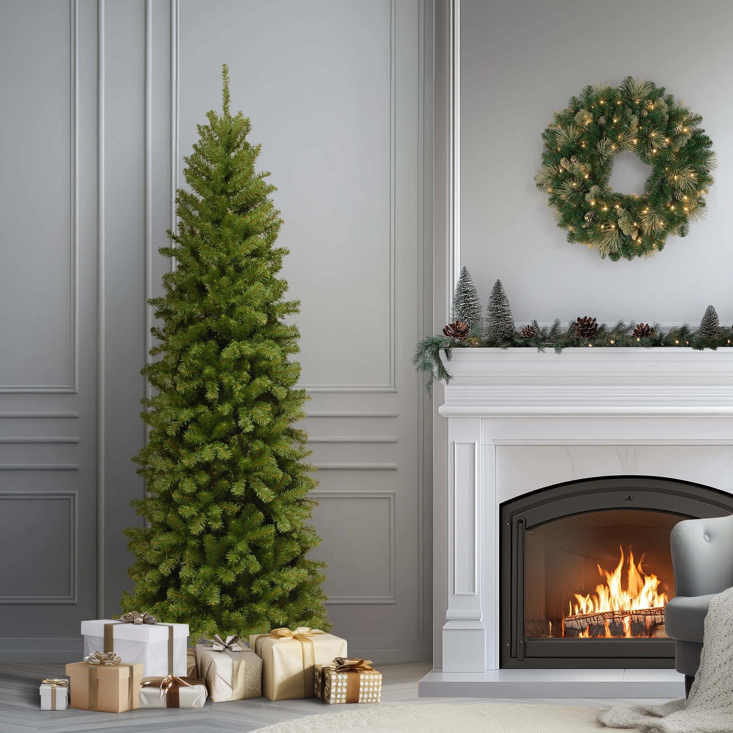 6.5 ft. North Valley Spruce Pencil Slim Tree - Image 2