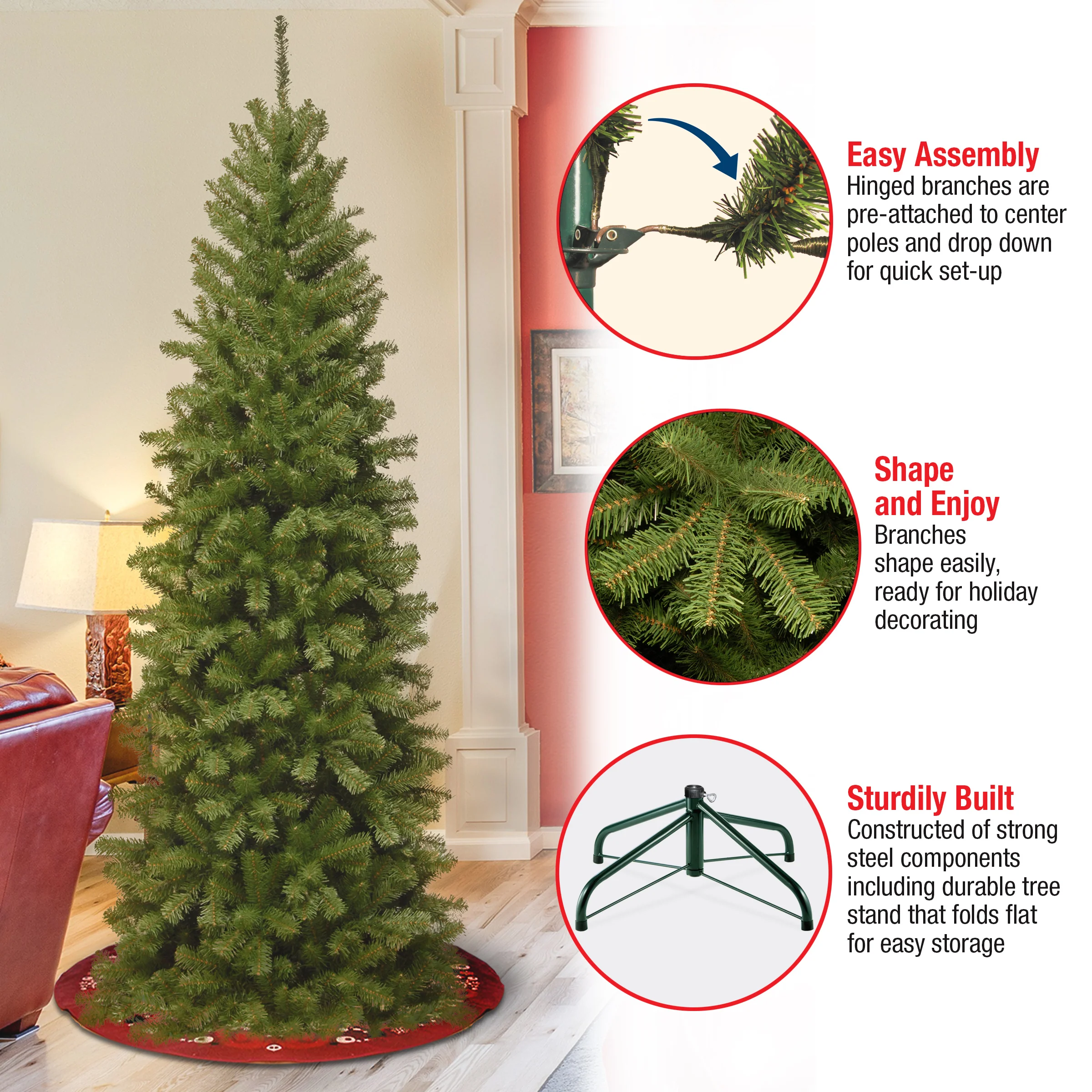 6.5 ft. North Valley Spruce Pencil Slim Tree - Image 6