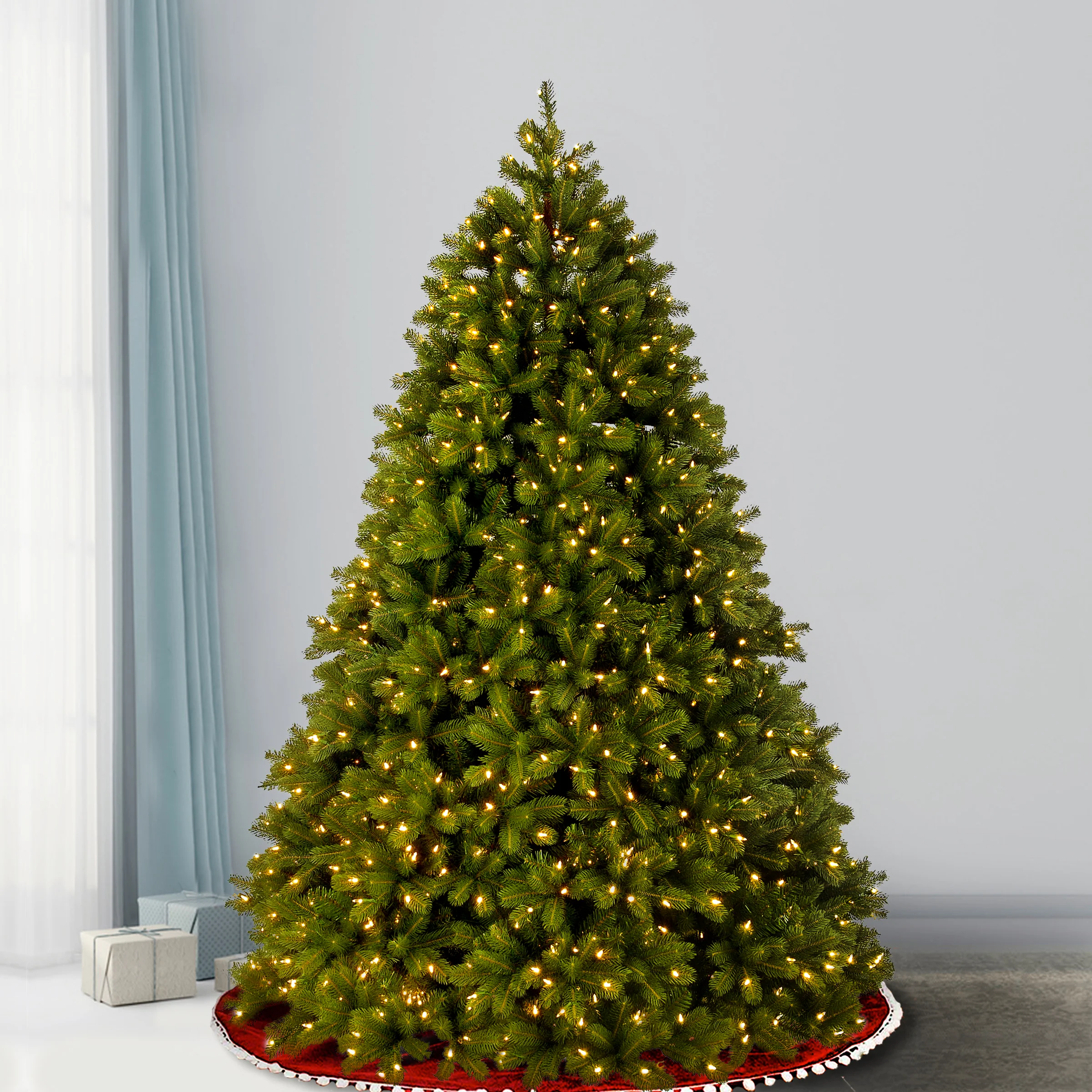 6.5 ft. Pre-Lit Deluxe Downswept Douglas Fir Tree with Dual Color LED Lights - Image 2