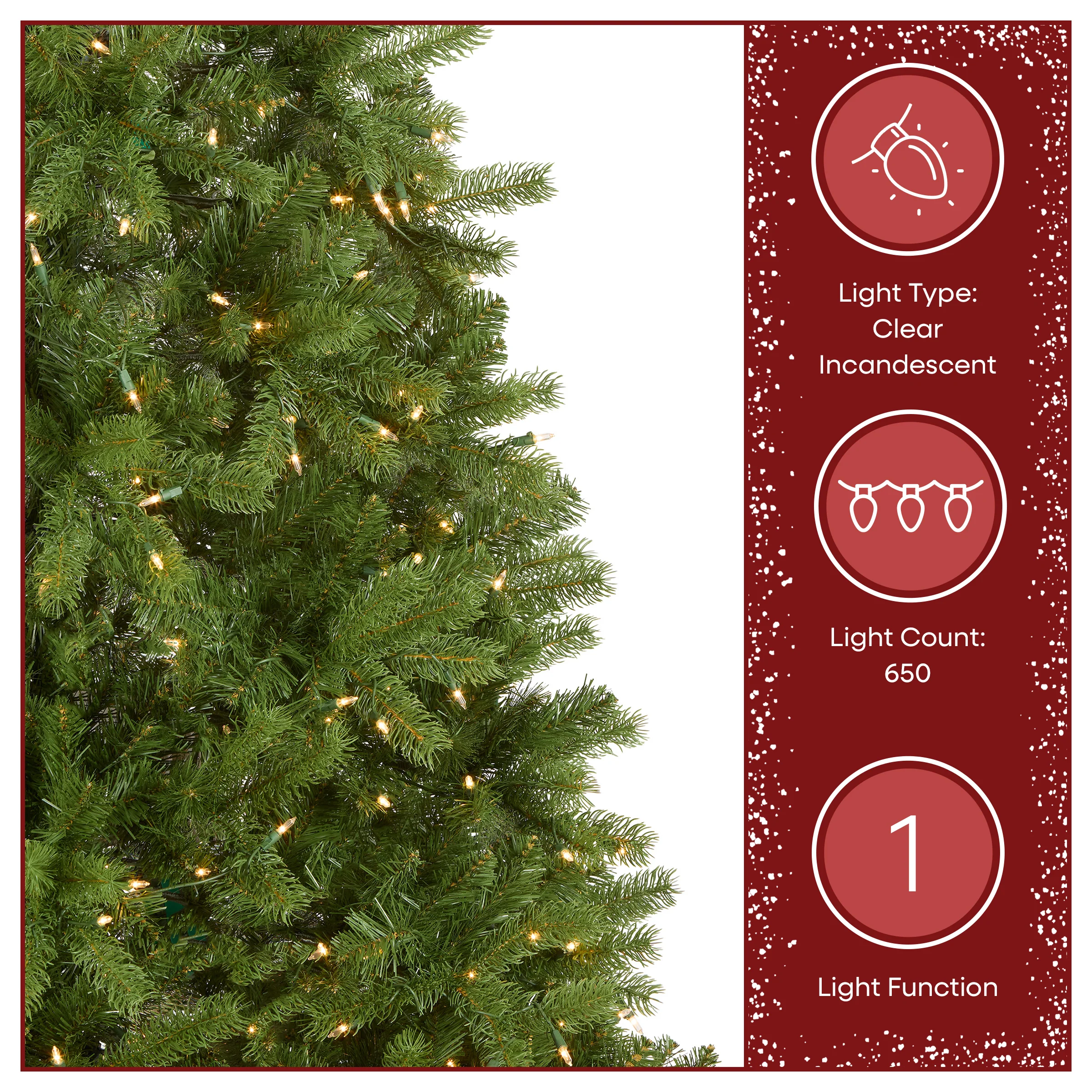 6.5 ft. Pre-Lit Downswept Douglas Fir Tree with Clear Lights - Image 5