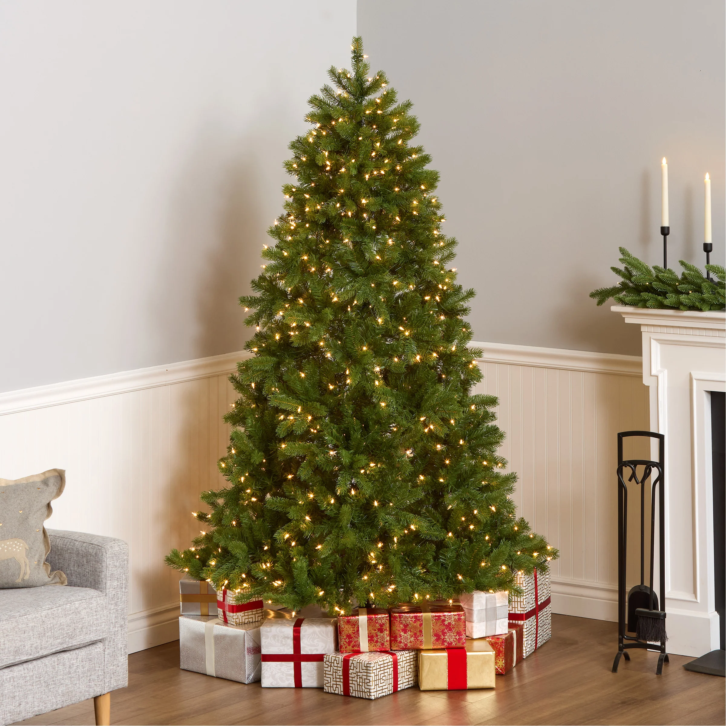 6.5 ft. Pre-Lit Downswept Douglas Fir Tree with Clear Lights - Image 8