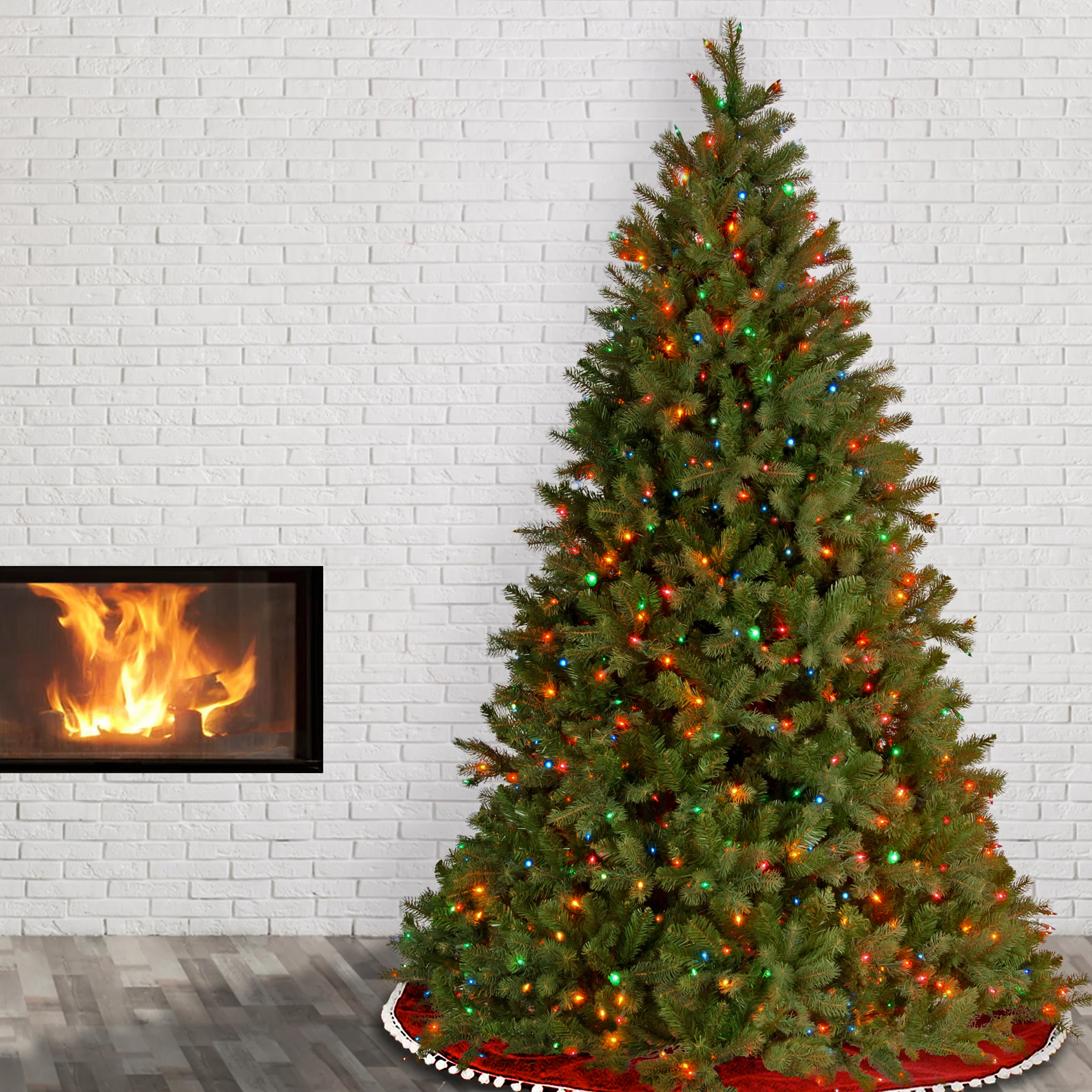 6.5 ft. Pre-Lit Downswept Douglas Fir Tree with Multicolor Lights, Plug-In - Image 3