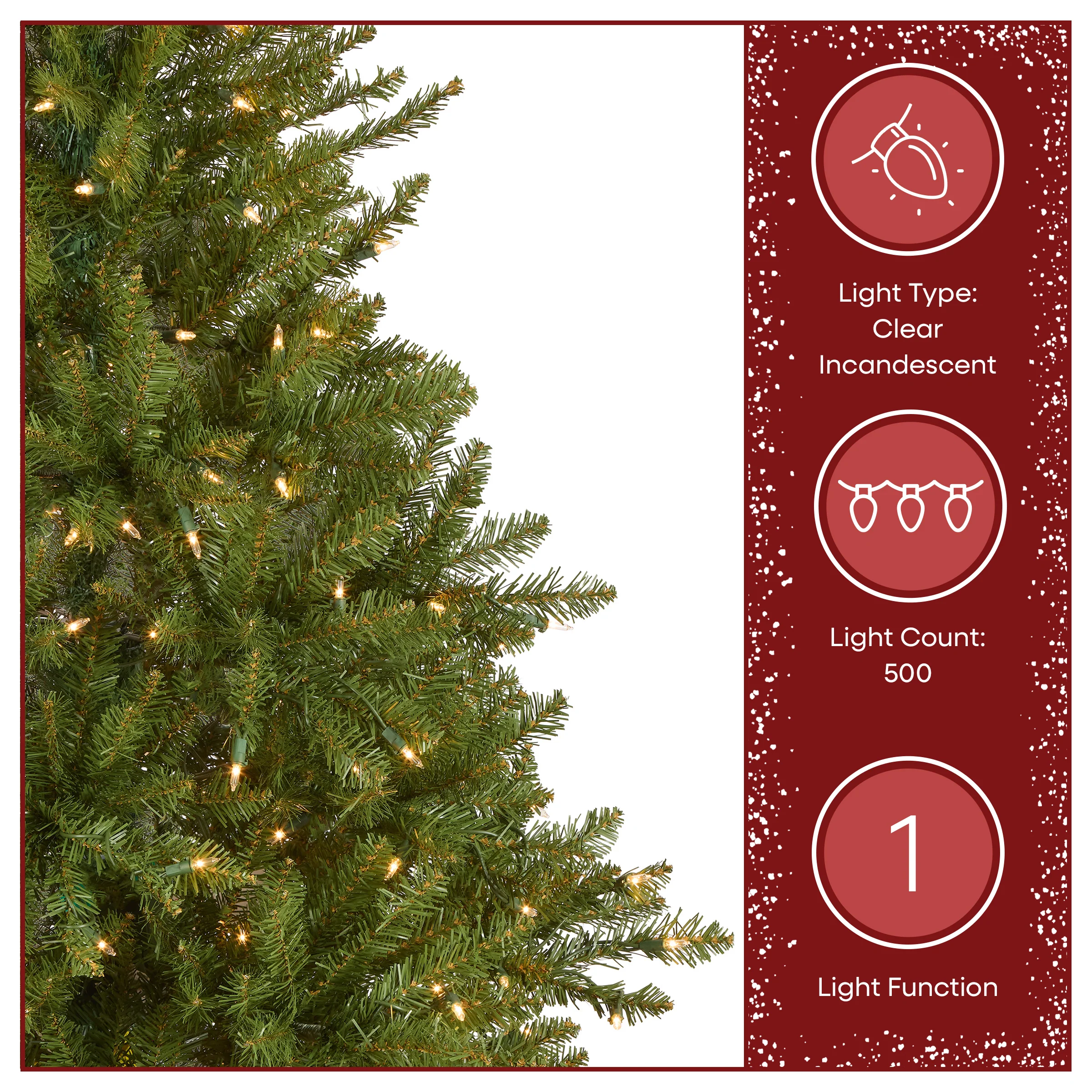 6.5 ft. Pre-Lit Dunhill Fir Slim Tree with Clear Lights - Image 6