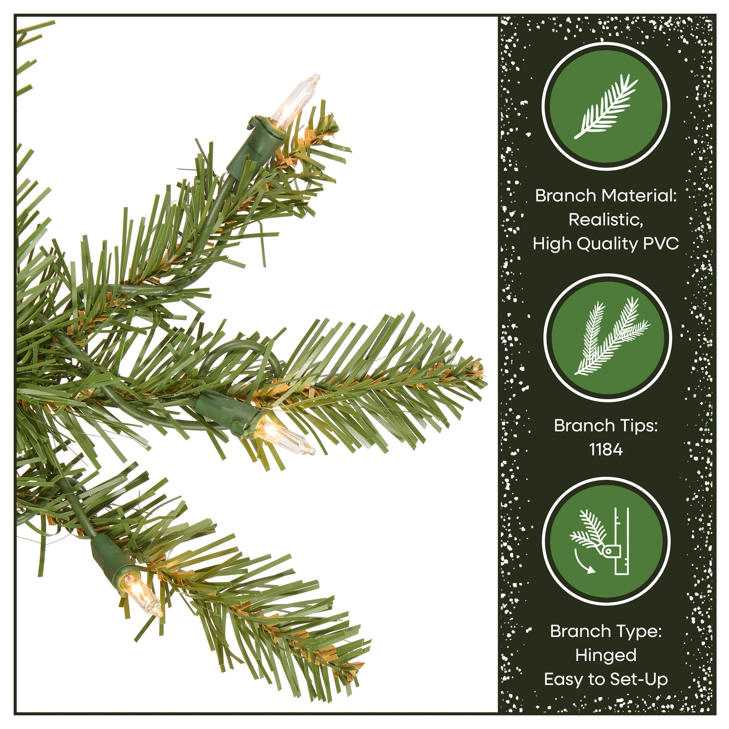 6.5 ft. Pre-Lit Dunhill Fir Slim Tree with Clear Lights - Image 7