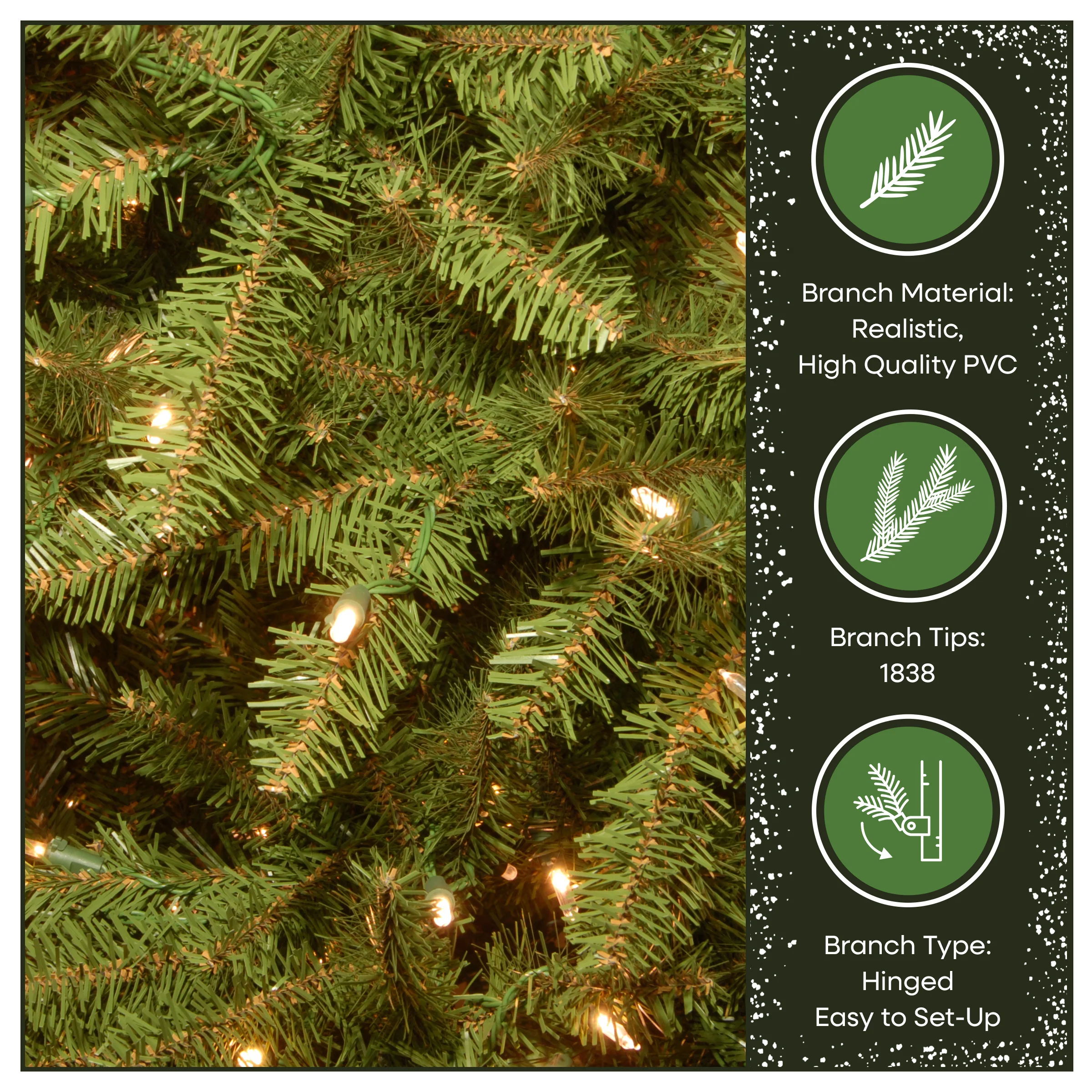 6.5 ft. Pre-Lit Dunhill Fir Tree with Clear Lights, Plug-In - Image 6