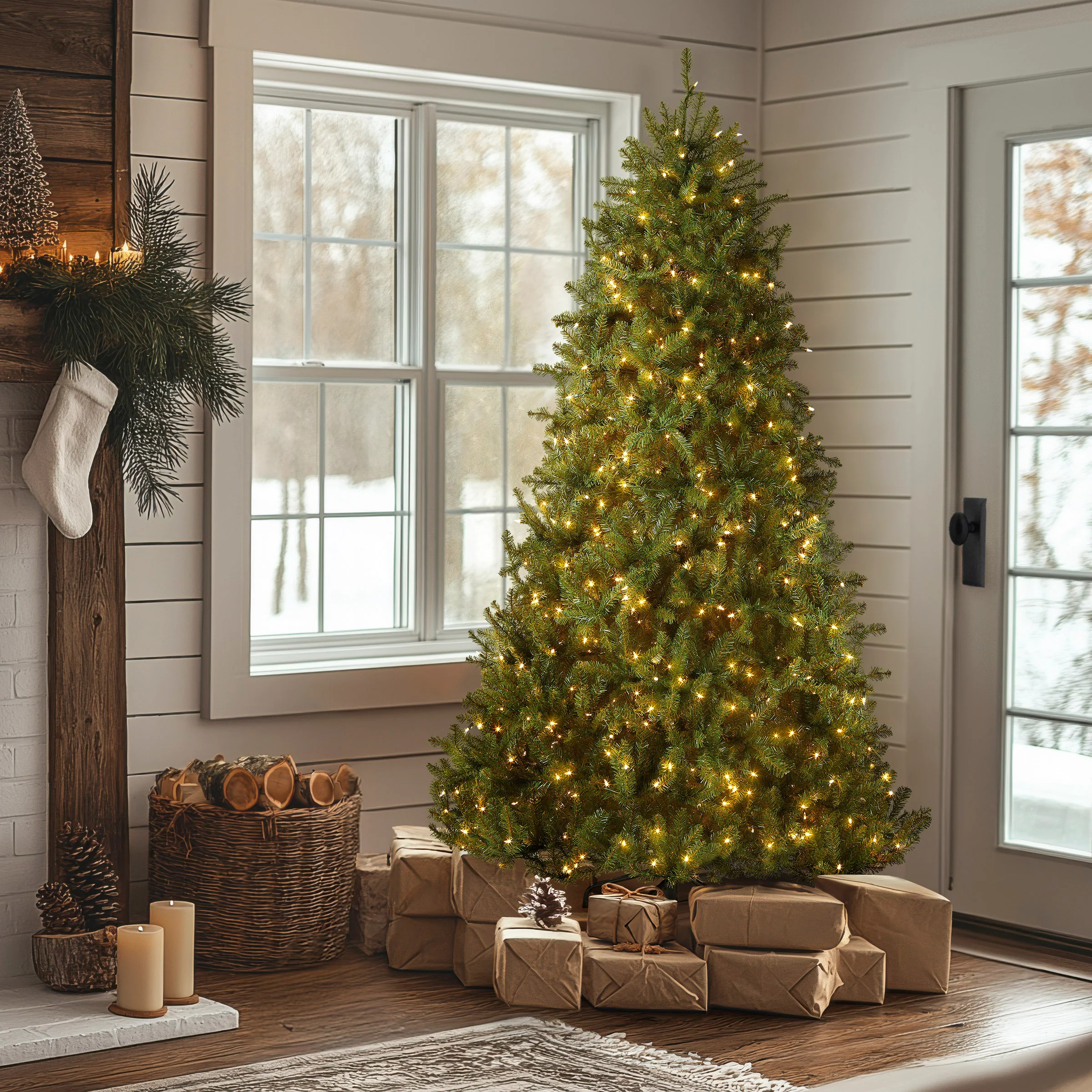 6.5 ft. Pre-Lit Dunhill Fir Tree with Clear Lights, Plug-In - Image 8