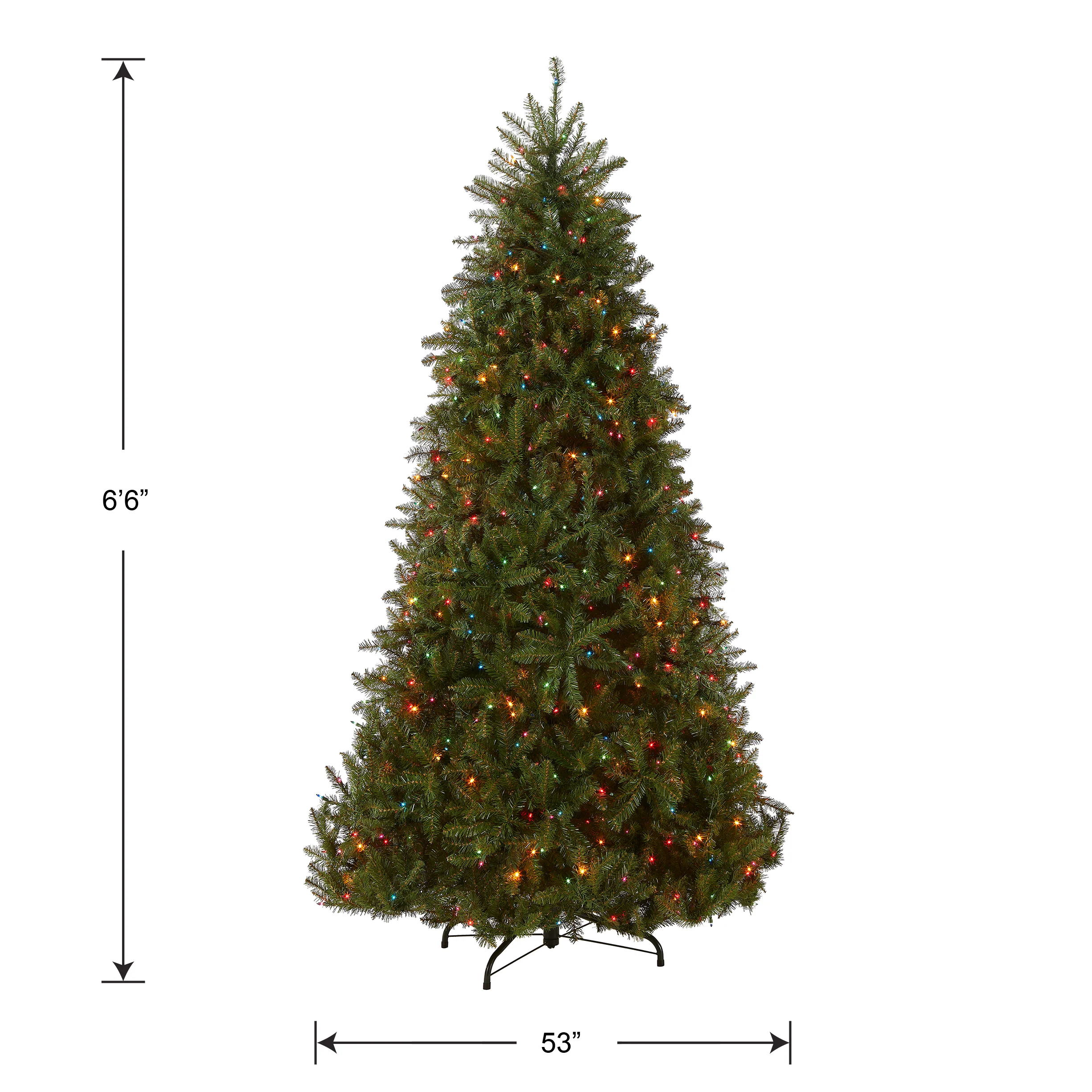 6.5 ft. Pre-Lit Dunhill Fir Tree with Multicolor Lights, Plug-In - Image 6