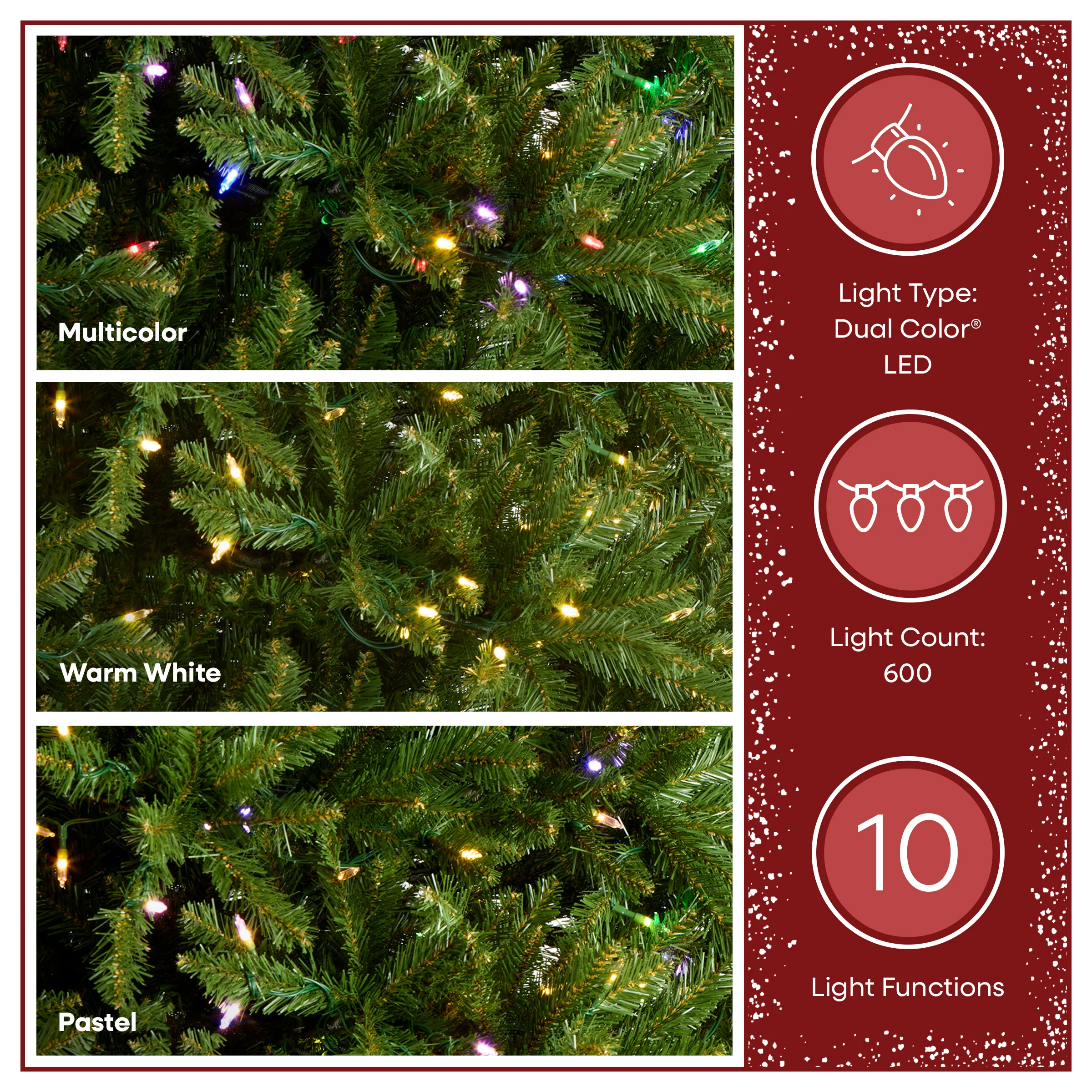 6.5 ft. Pre-Lit Dunhill Fir with PowerConnect Dual Color LED Lights, Plug-In - Image 5