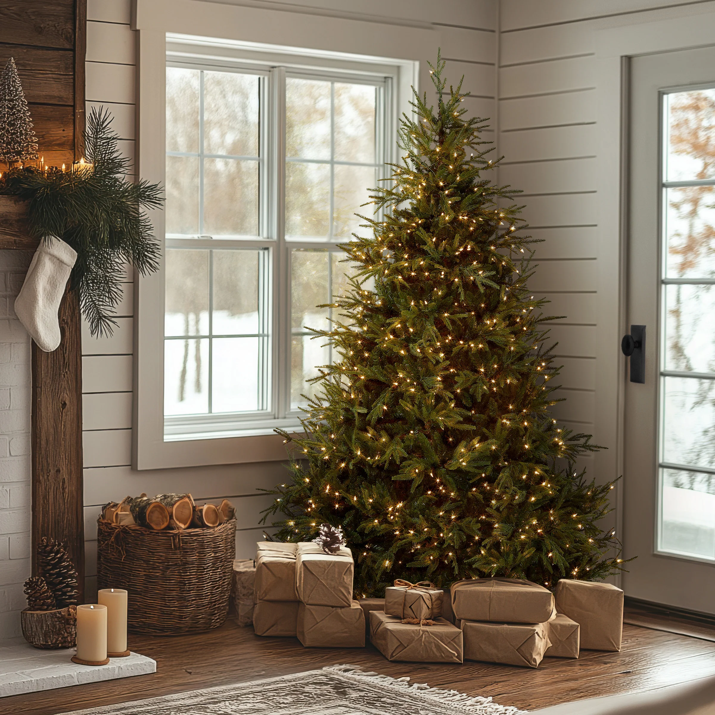 6.5 ft. Pre-Lit Fraser Grande Tree with Clear Lights, Plug-In - Image 2
