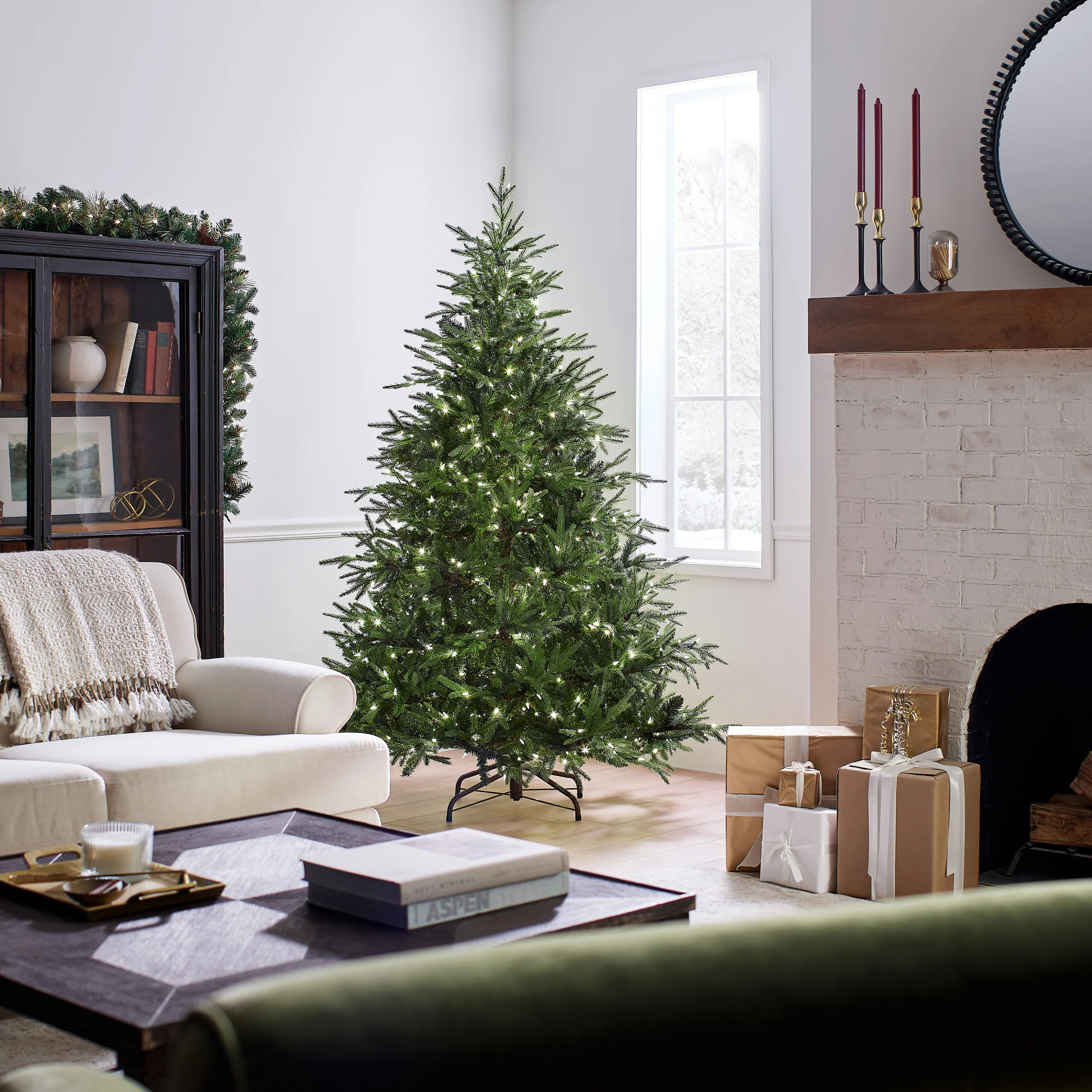 6.5 ft. Pre-Lit Fraser Grande Tree with Dual Color LED Lights, Plug-In - Image 6