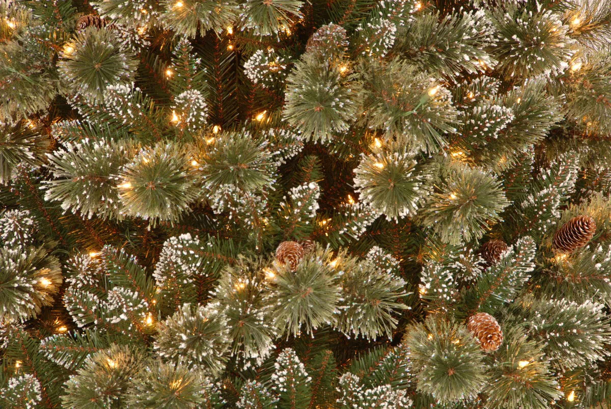 6.5 ft. Pre-Lit Glittery Bristle Slim Tree with Clear Lights, Plug-In - Image 5
