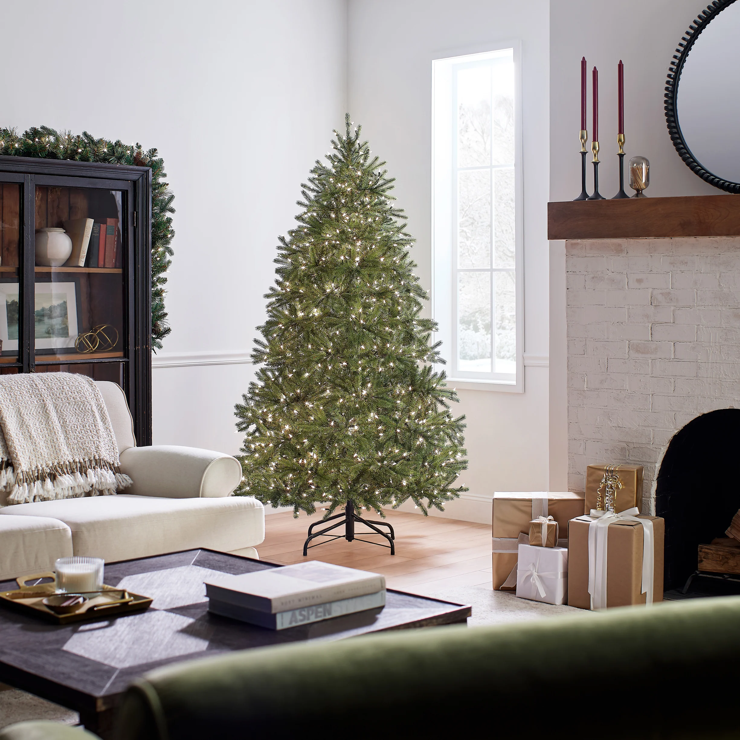 6.5 ft. Pre-Lit Jersey Fraser Fir Medium Tree with Clear Lights, Plug-In - Image 7